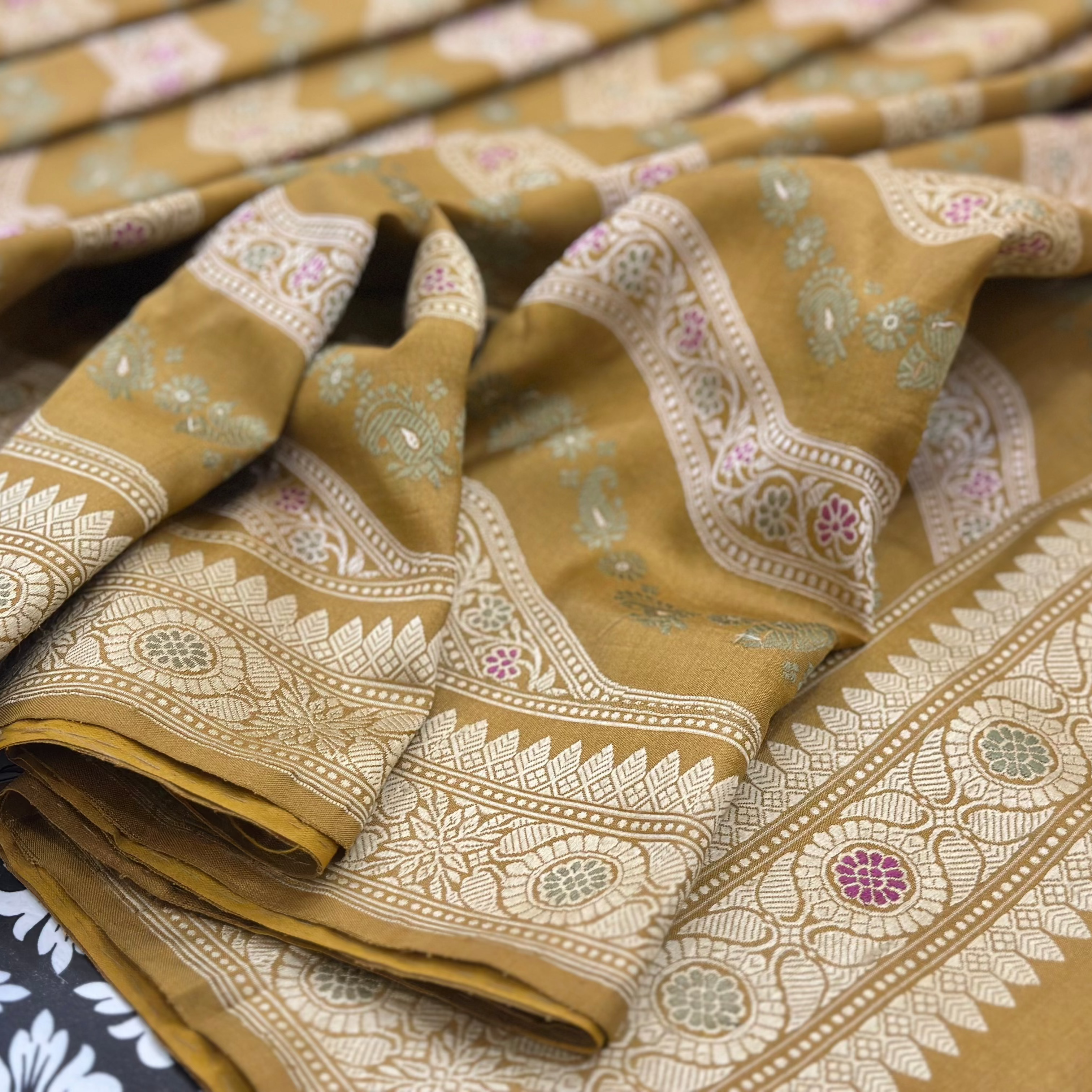 Dark Mustard Ada Revival Baluchari