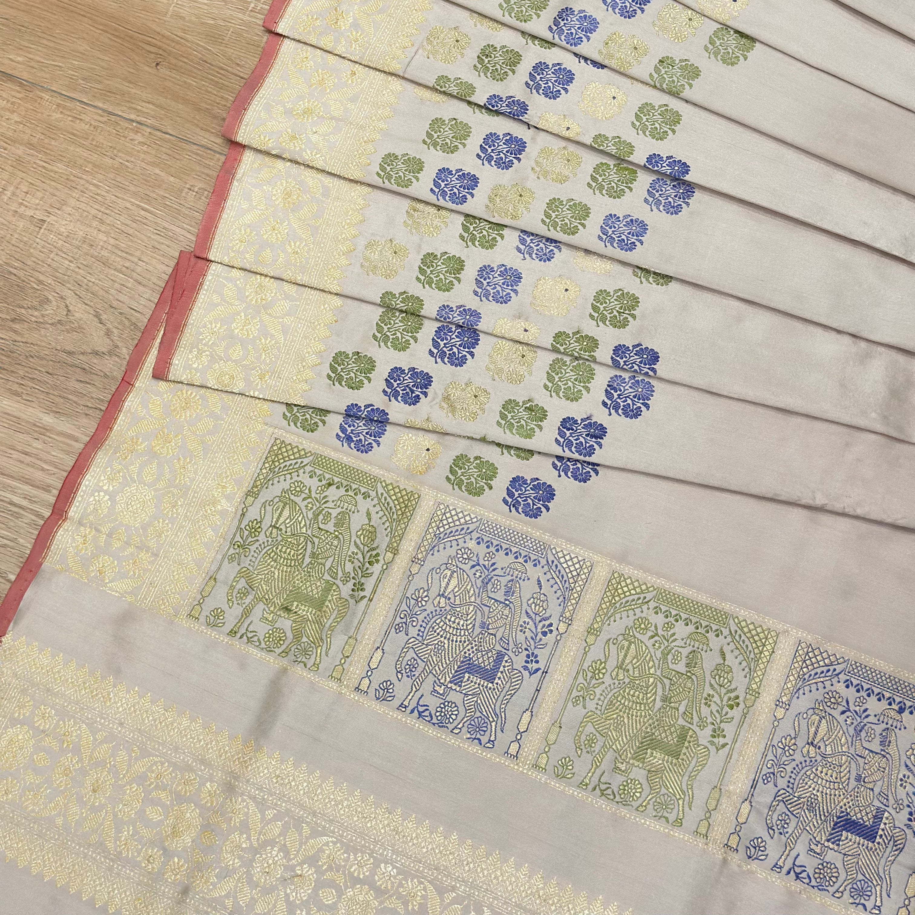 Off-White Revival Baluchari Saree