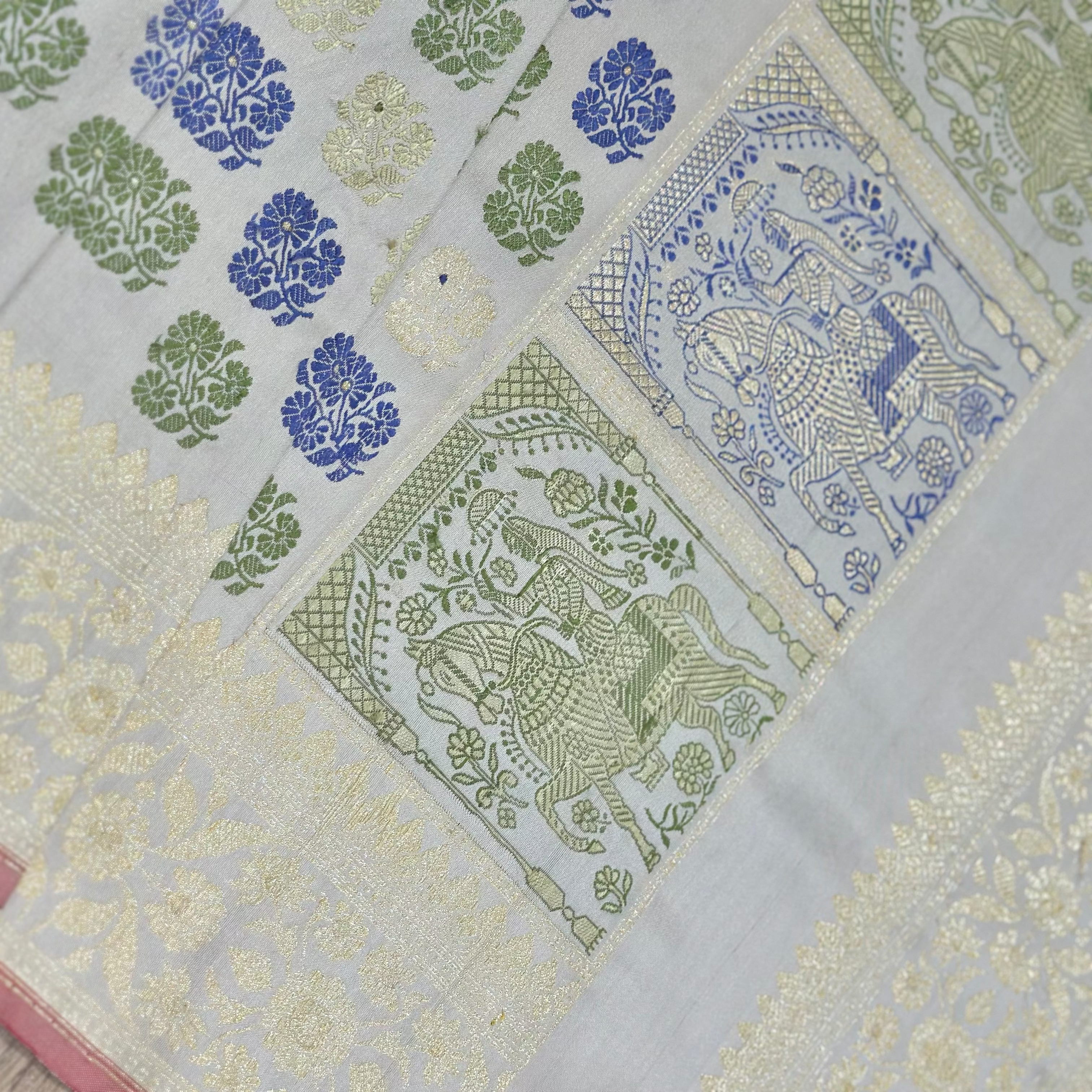 Off-White Revival Baluchari Saree