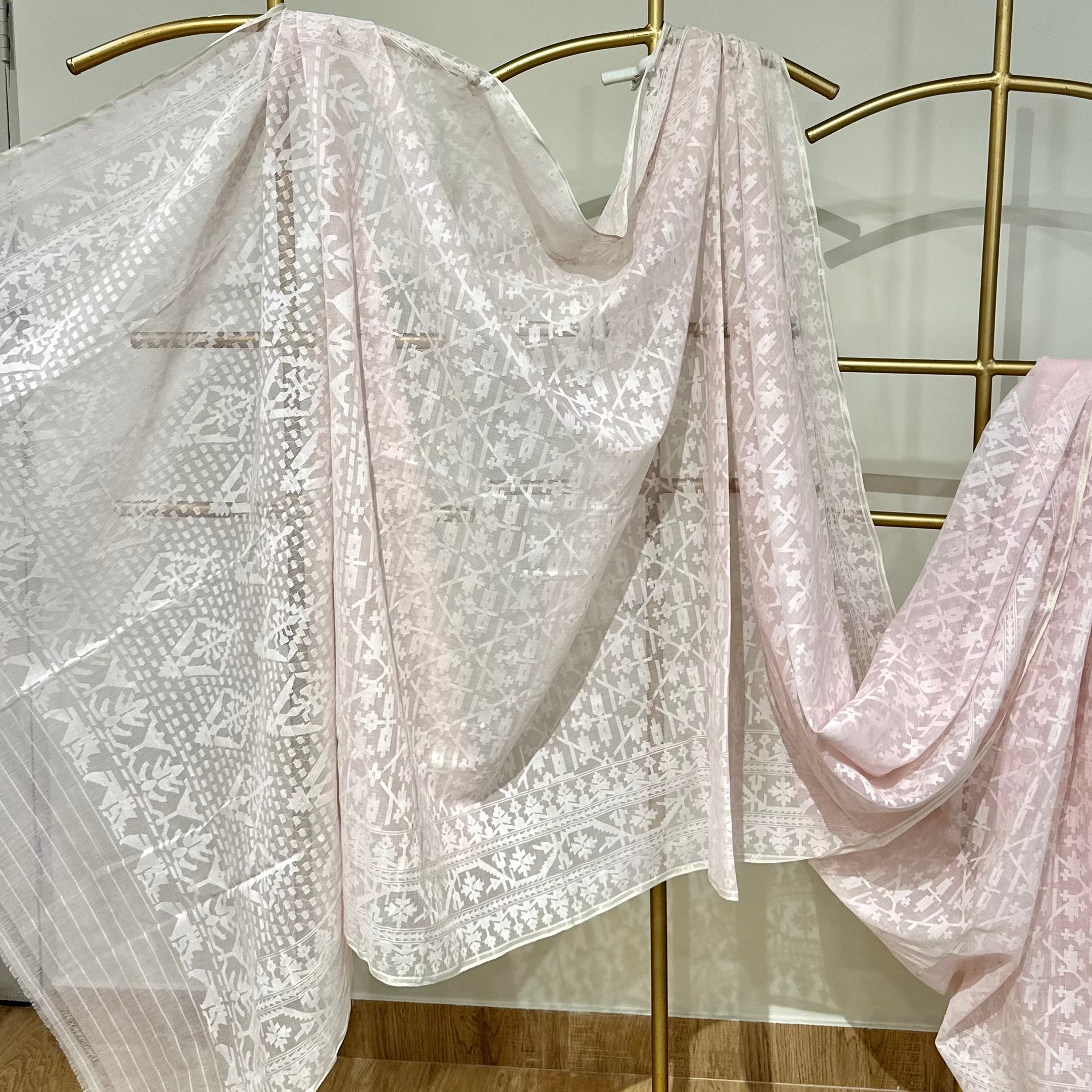 Soft Pink Dhakai Jamdani
