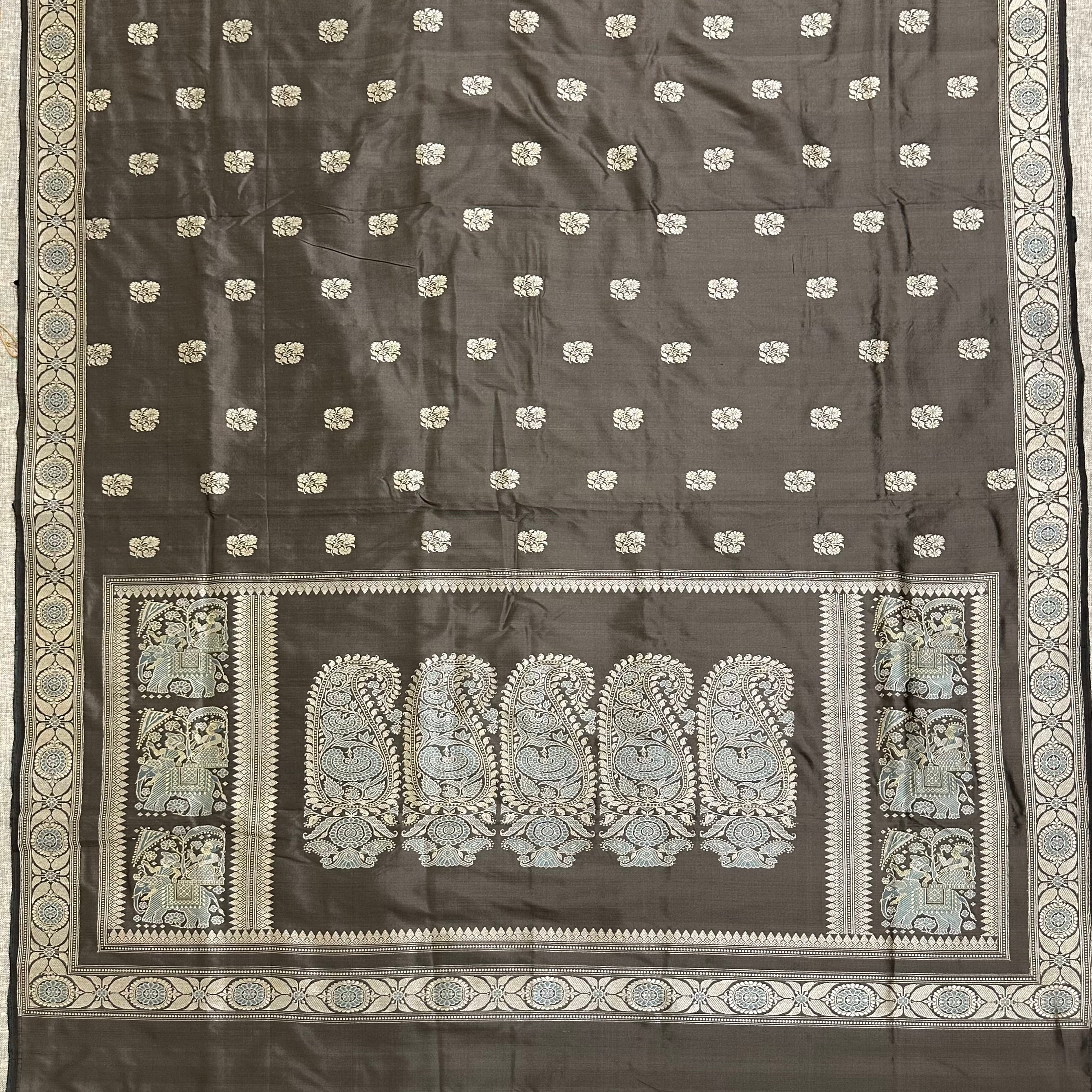 Grey Revival Baluchari Saree