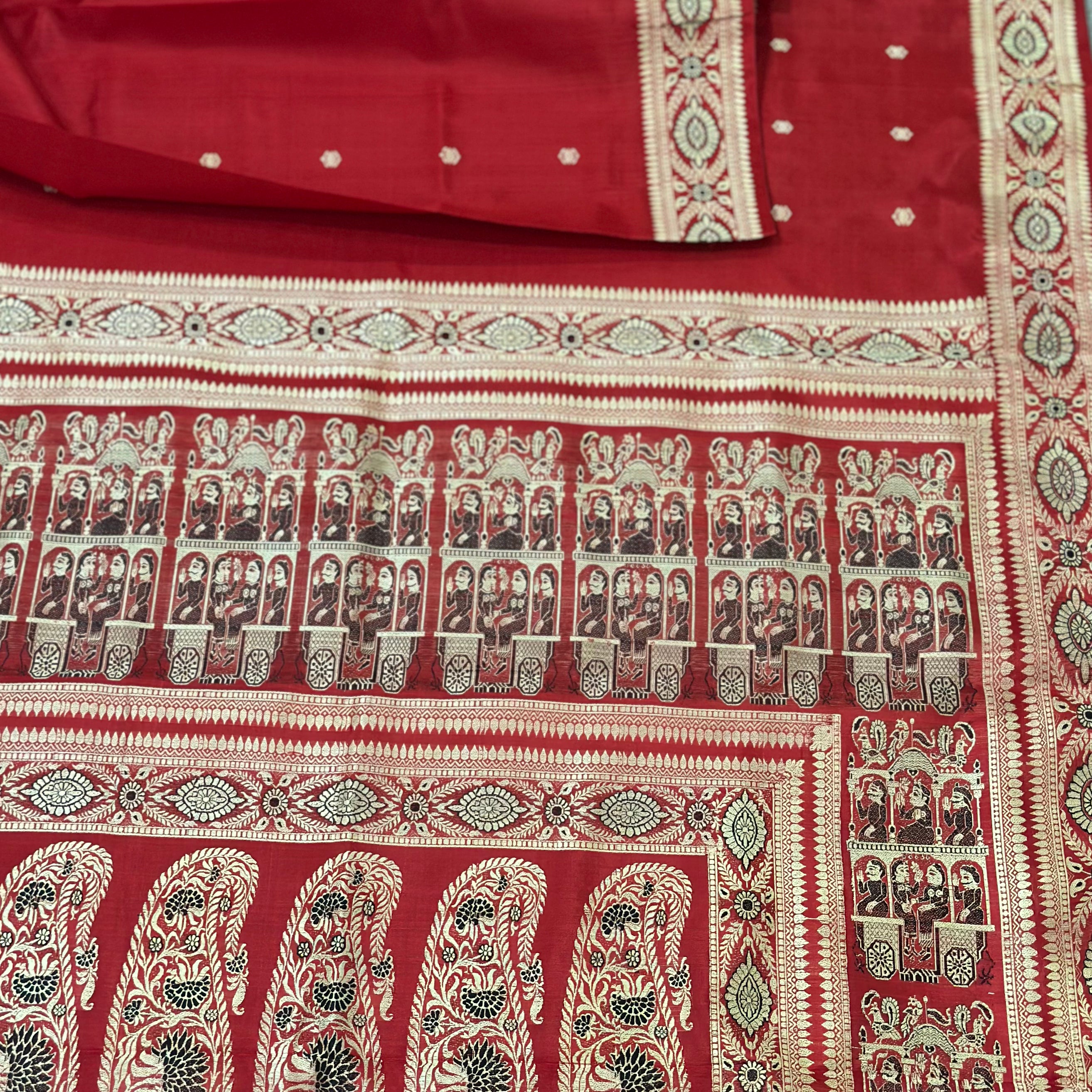 Red Baluchari from Bengal