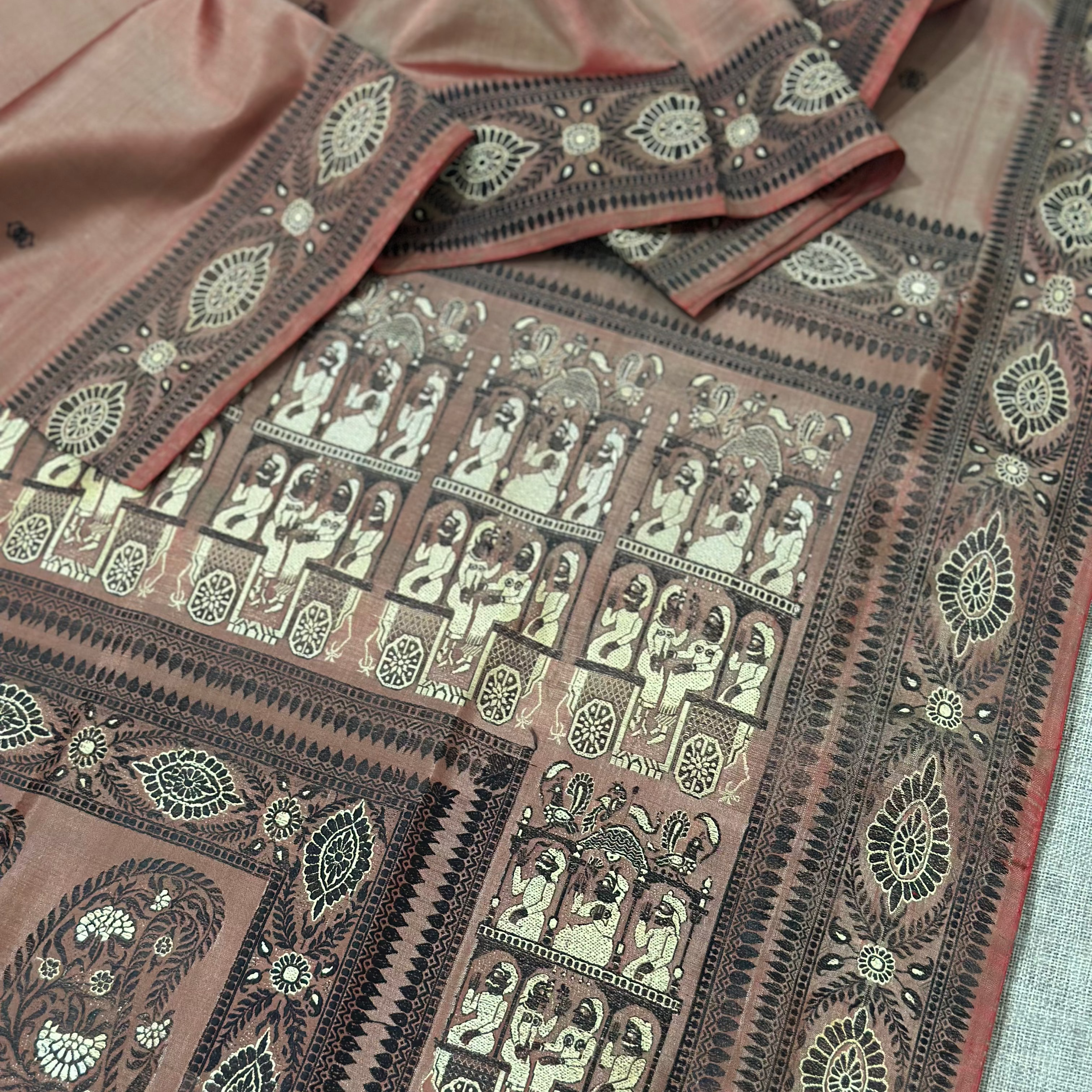 Dusty Rose Baluchari from Bengal