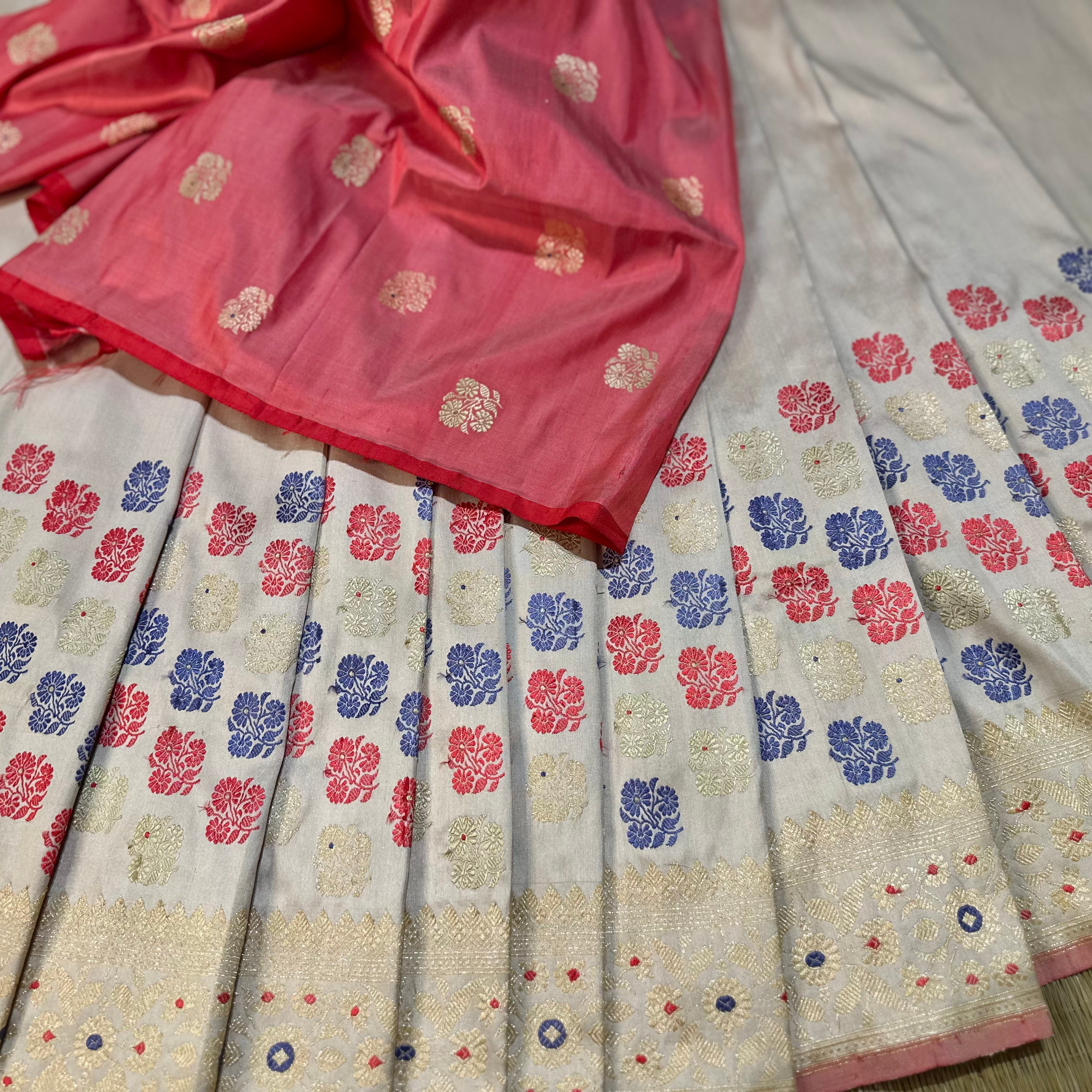 Creme-White Revival Baluchari Saree