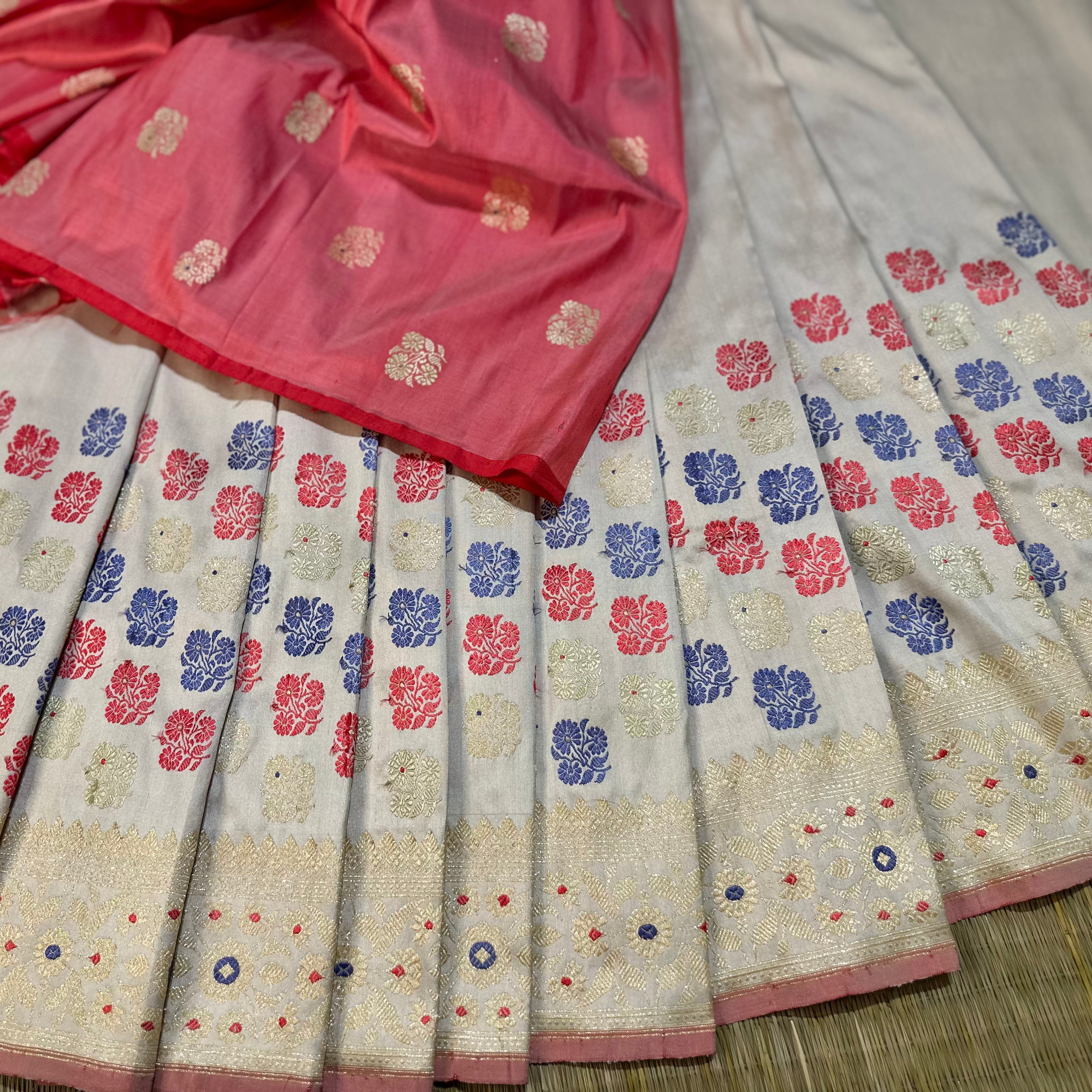 Creme-White Revival Baluchari Saree