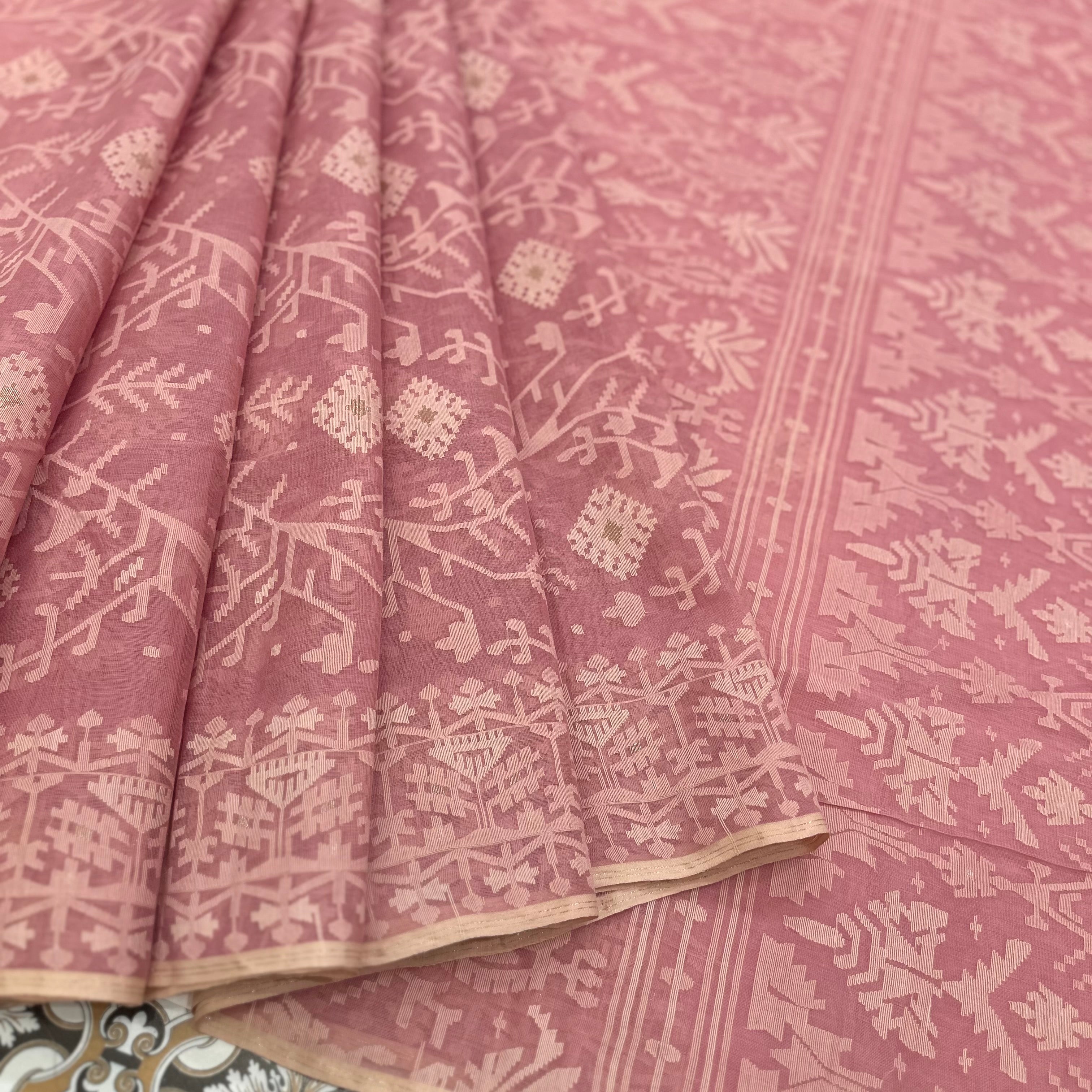 Dusty Pink Dhakai Jamdani
