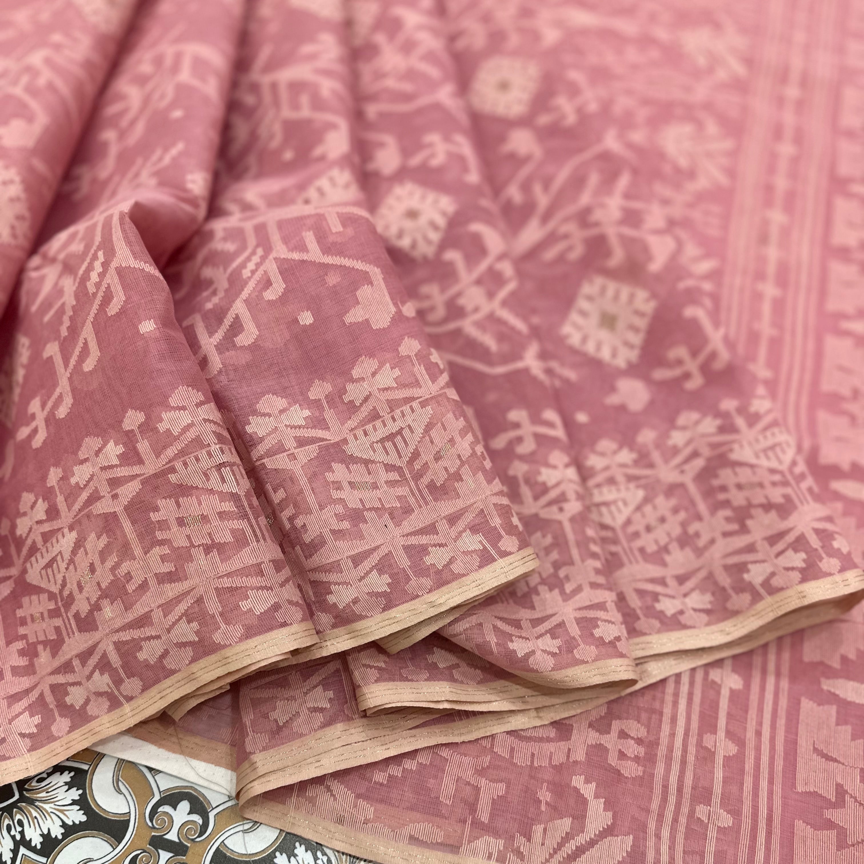 Dusty Pink Dhakai Jamdani