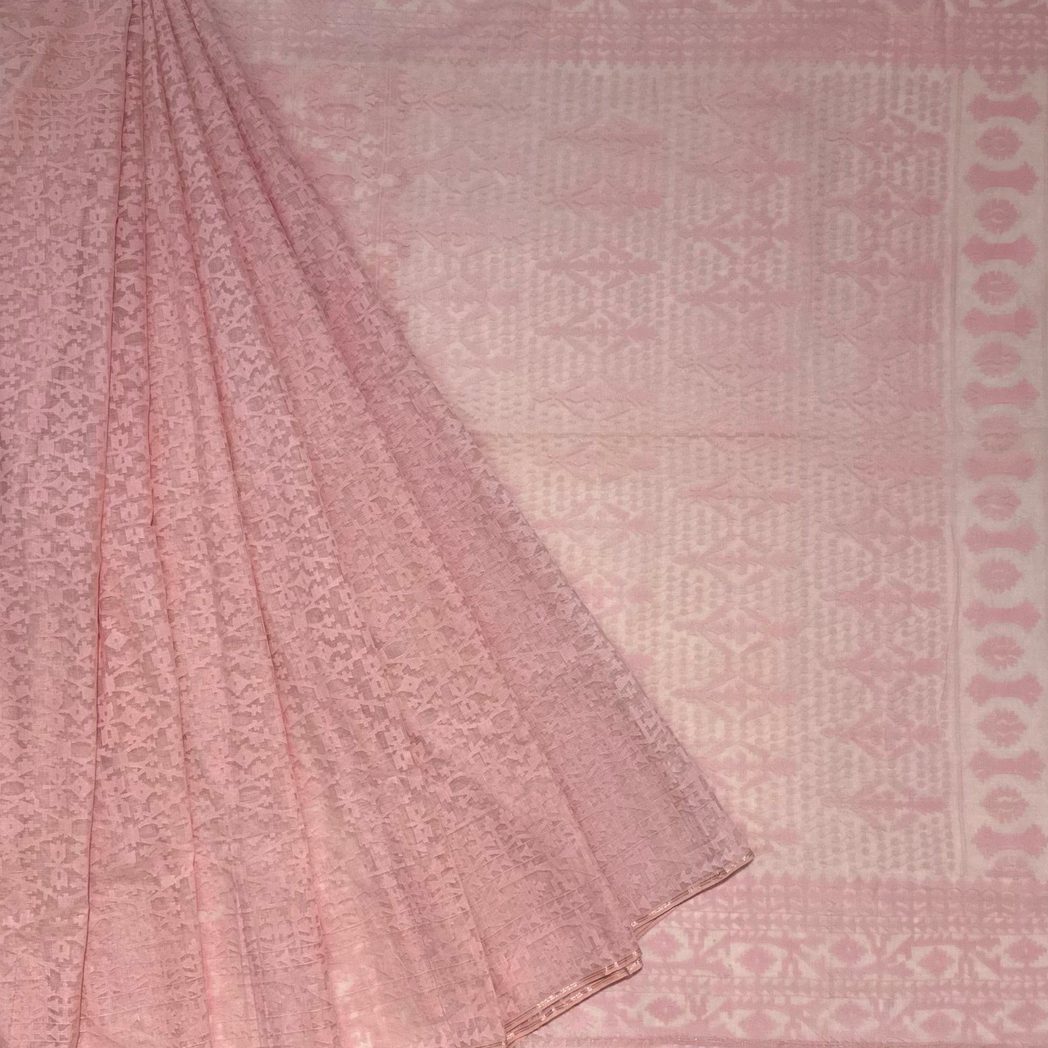 Light Pink Dhakai Jamdani Saree