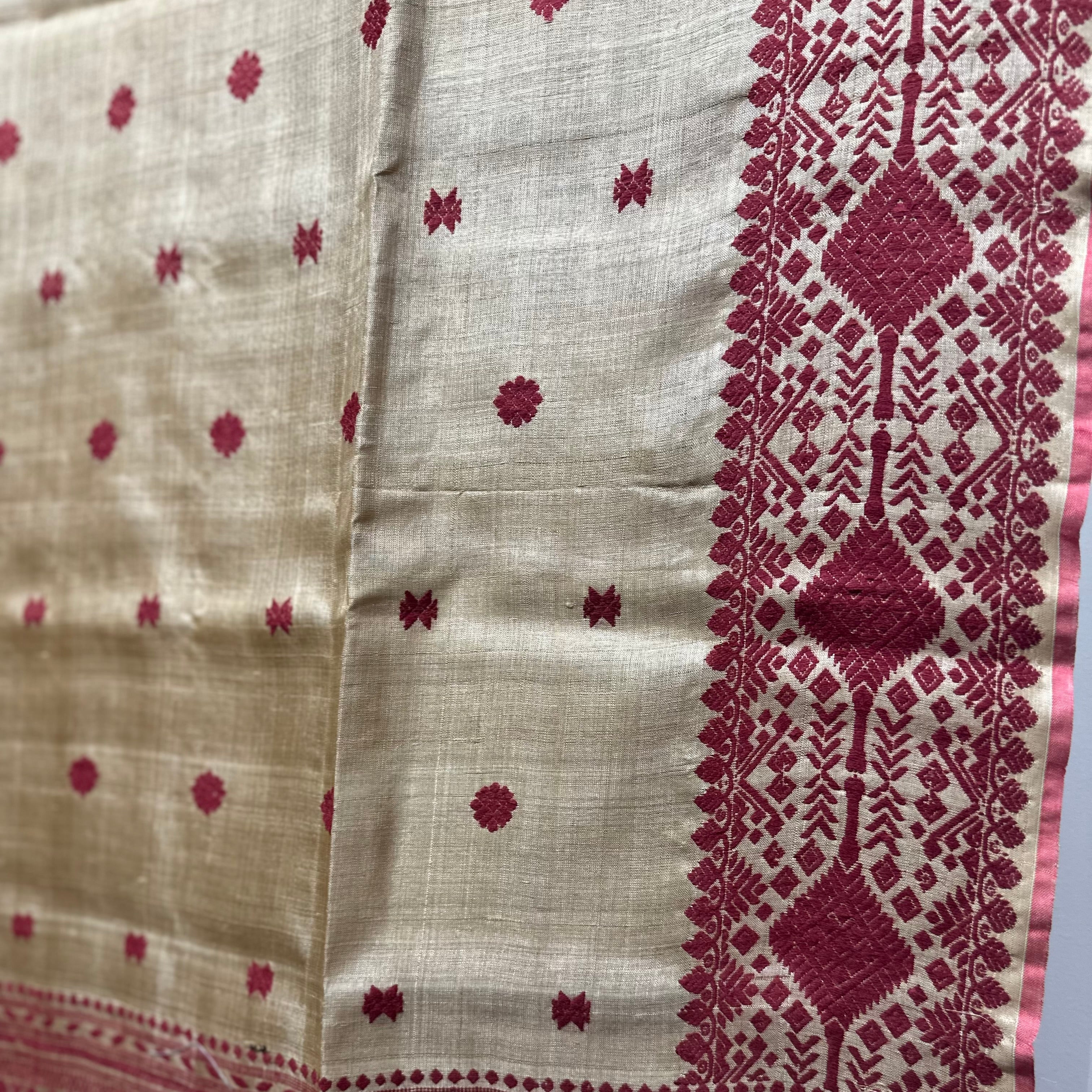 Heirloom Pure Assamese Muga Saree