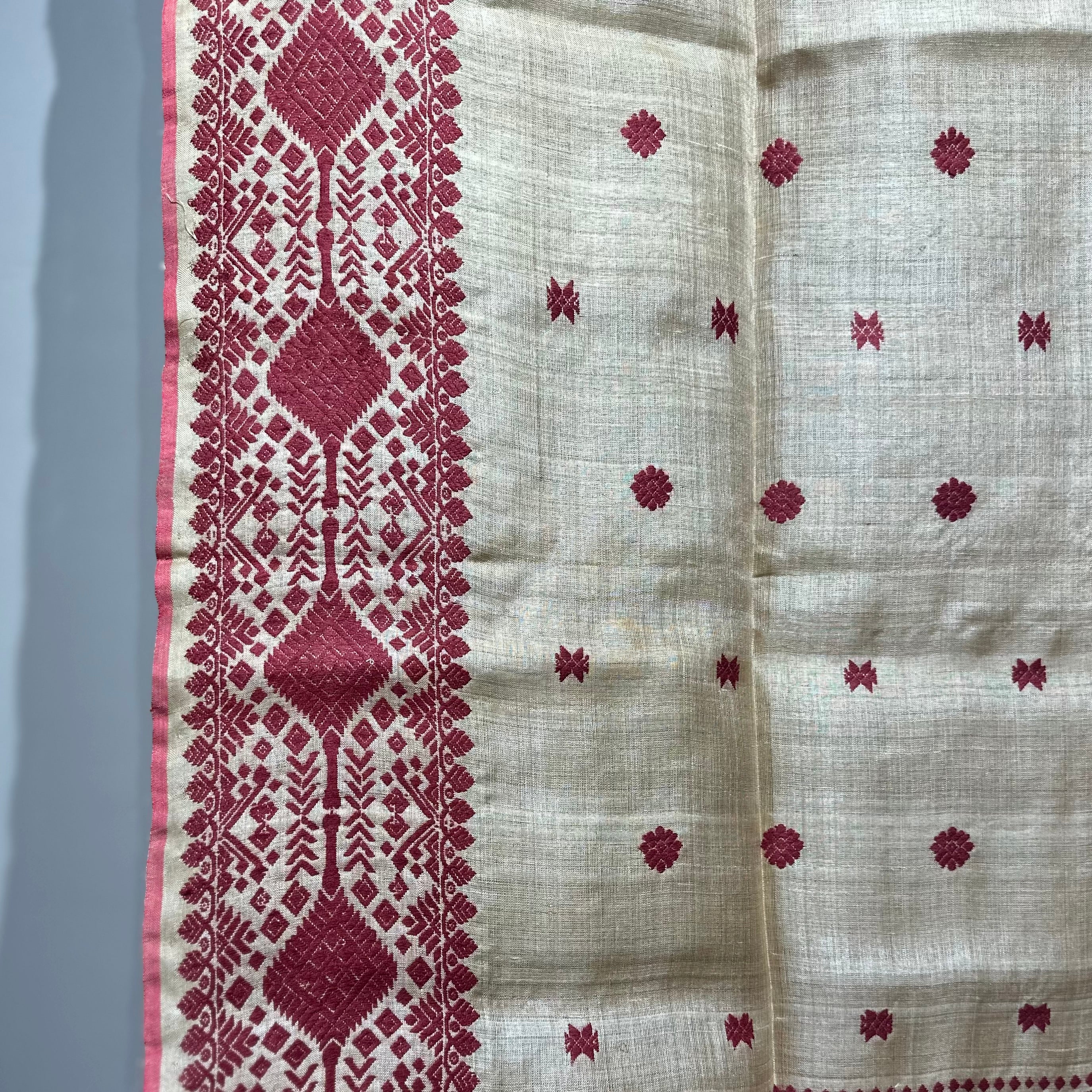 Heirloom Pure Assamese Muga Saree
