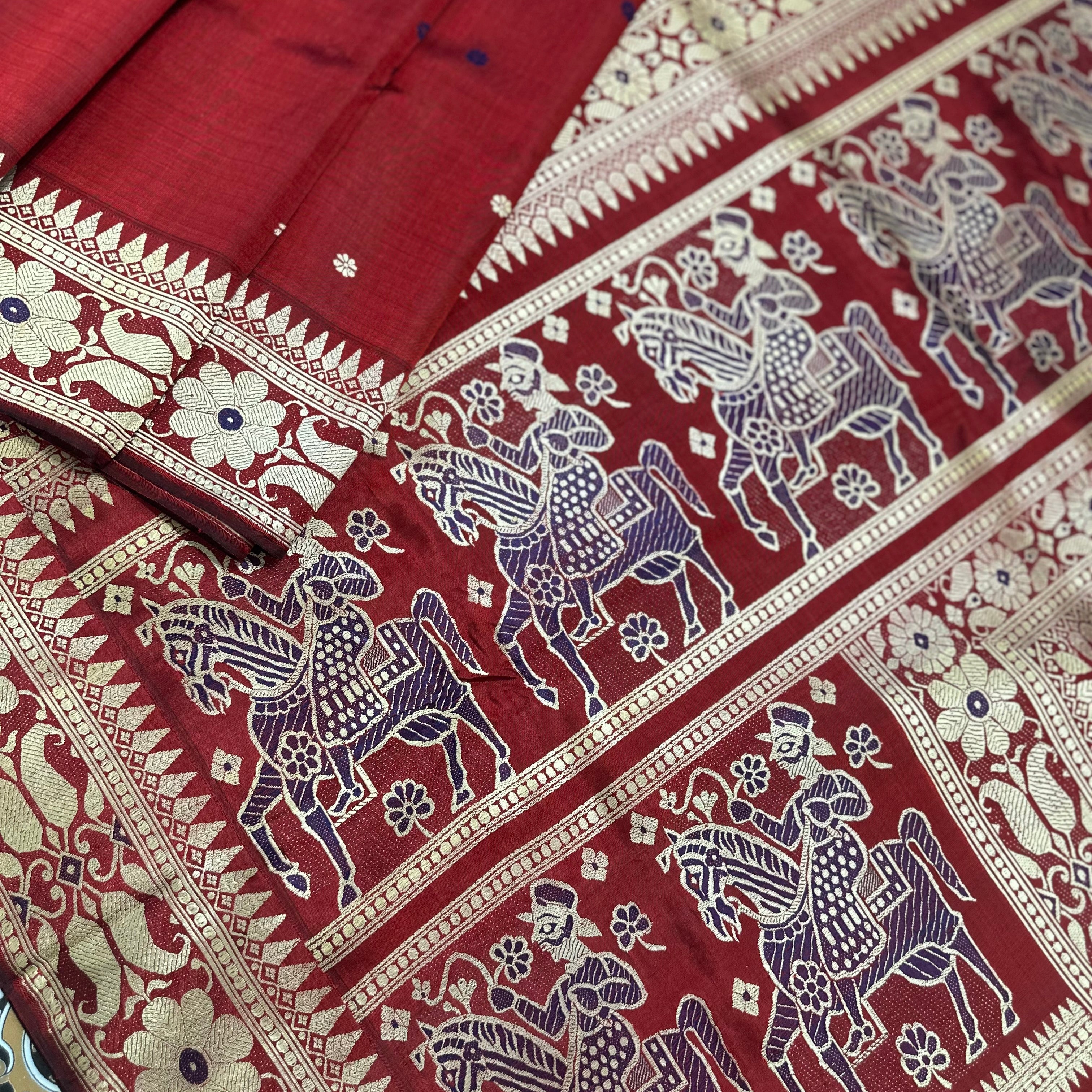 Rust Revival Baluchari from Bengal