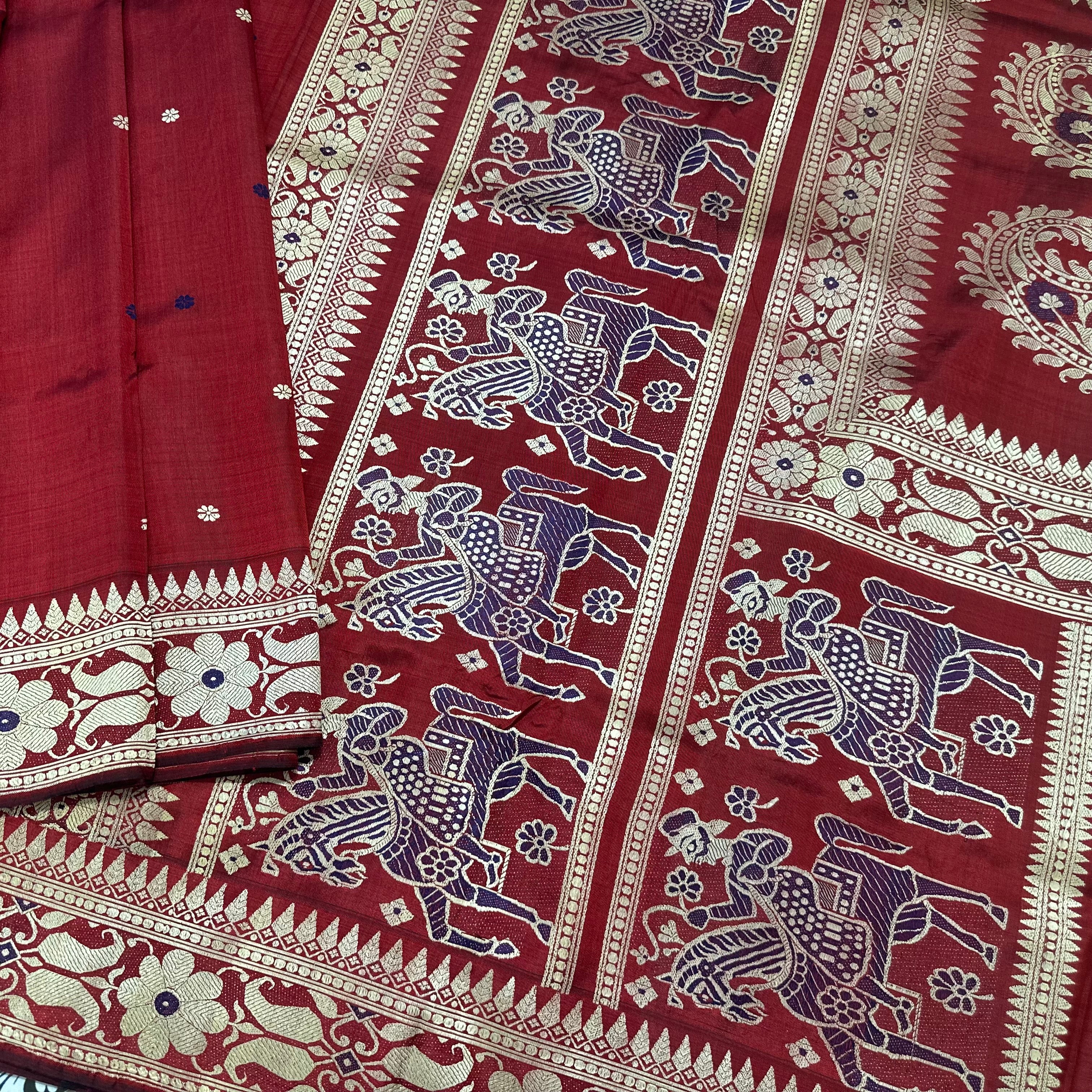 Rust Revival Baluchari from Bengal