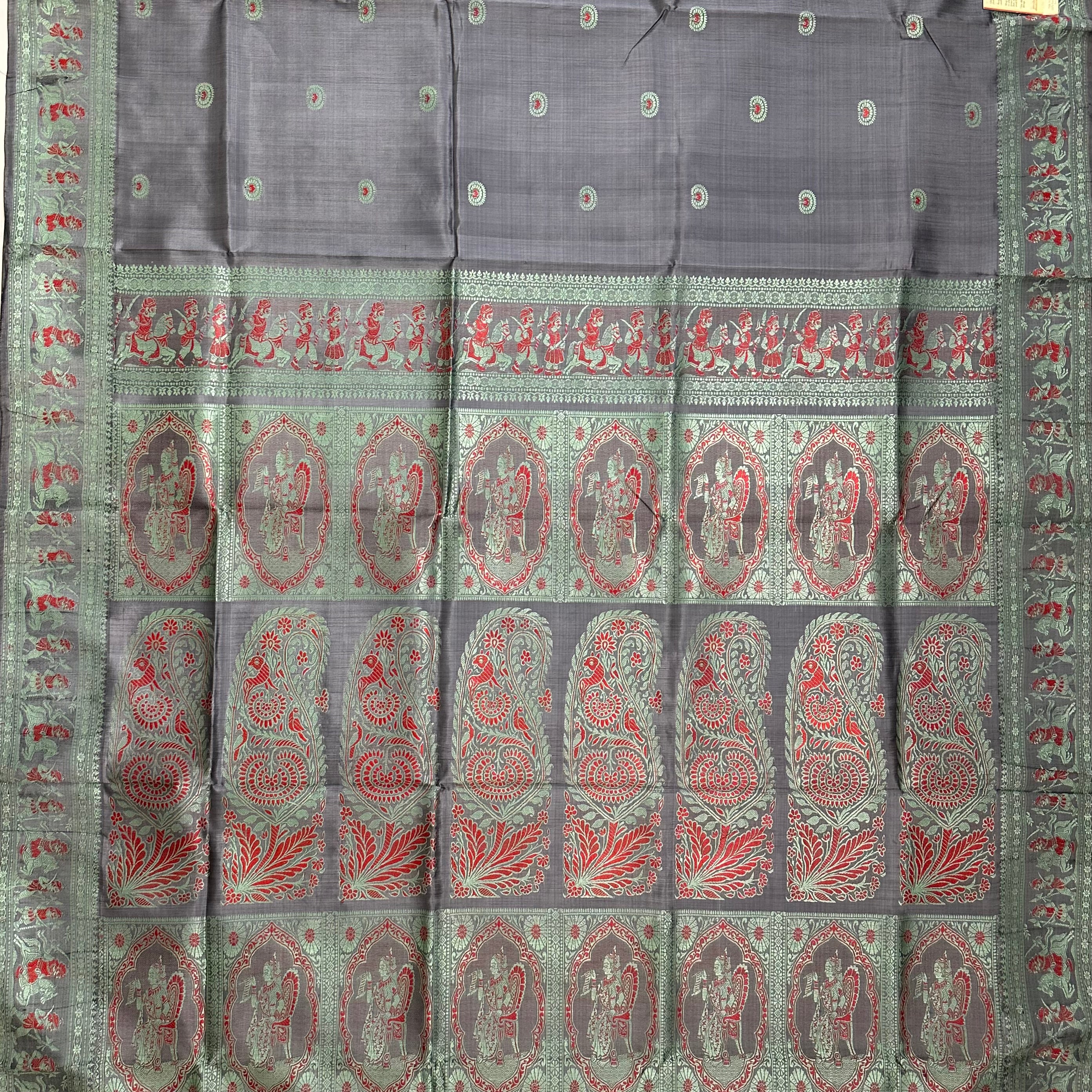 Grey Revival Baluchari from Bengal