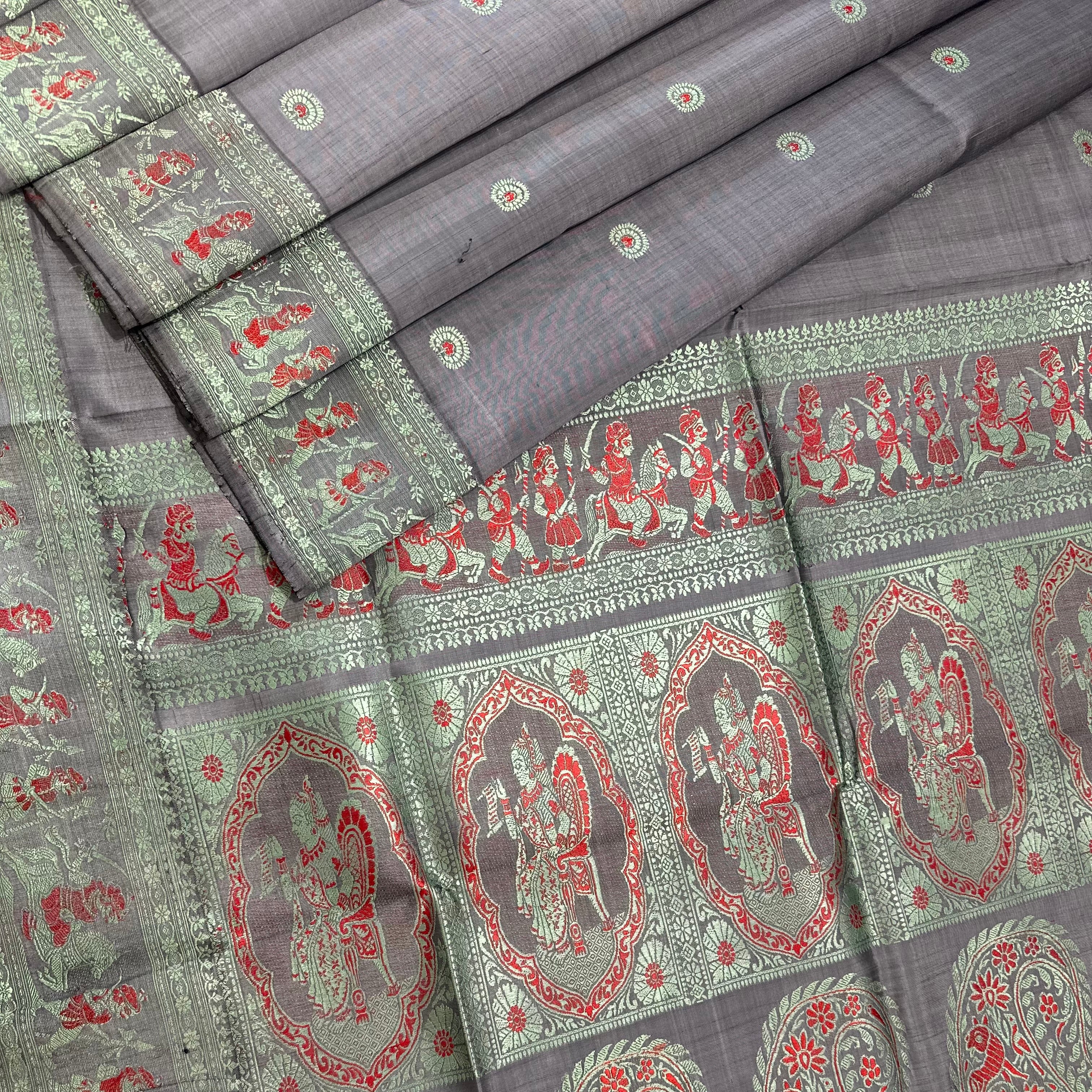 Grey Revival Baluchari from Bengal
