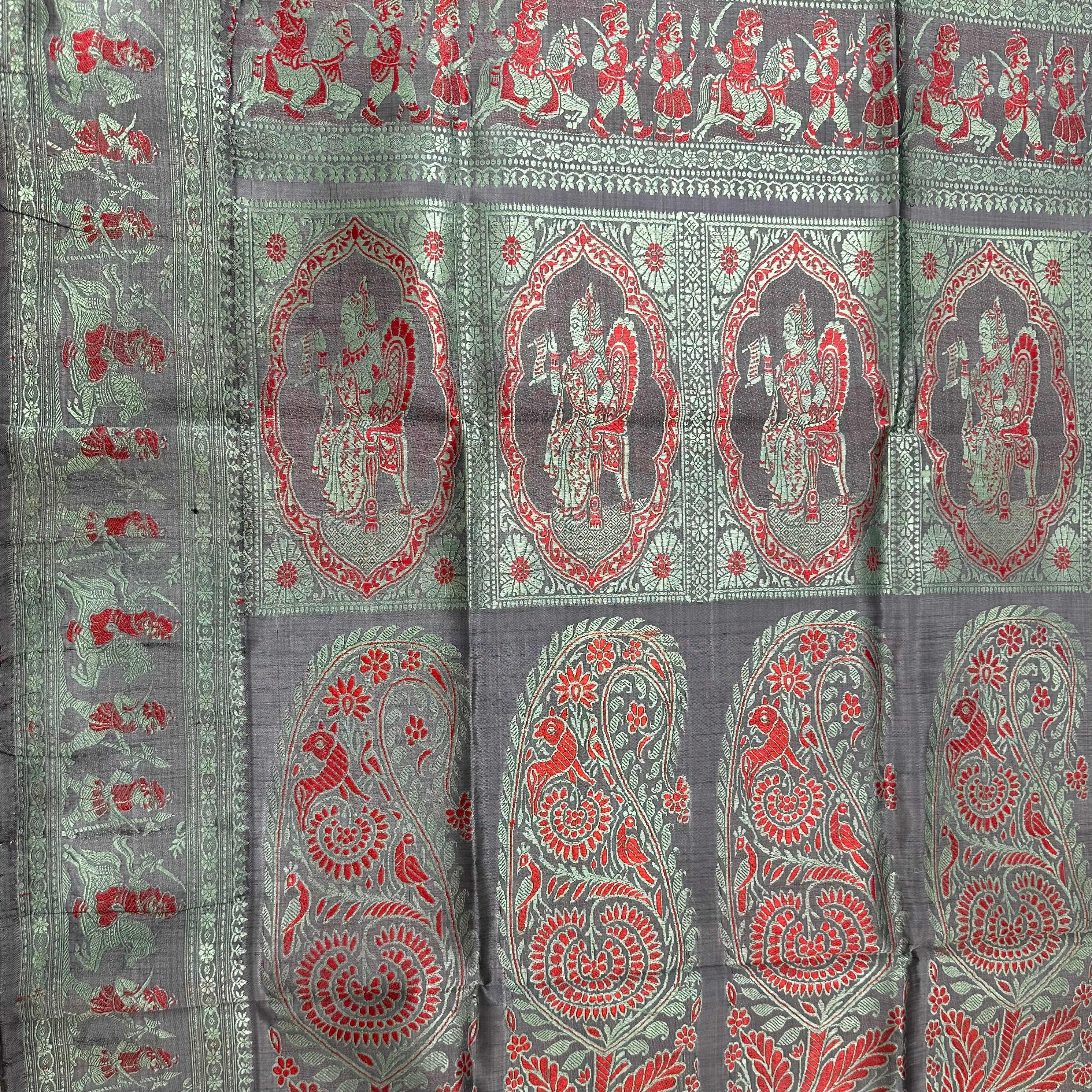 Grey Revival Baluchari from Bengal