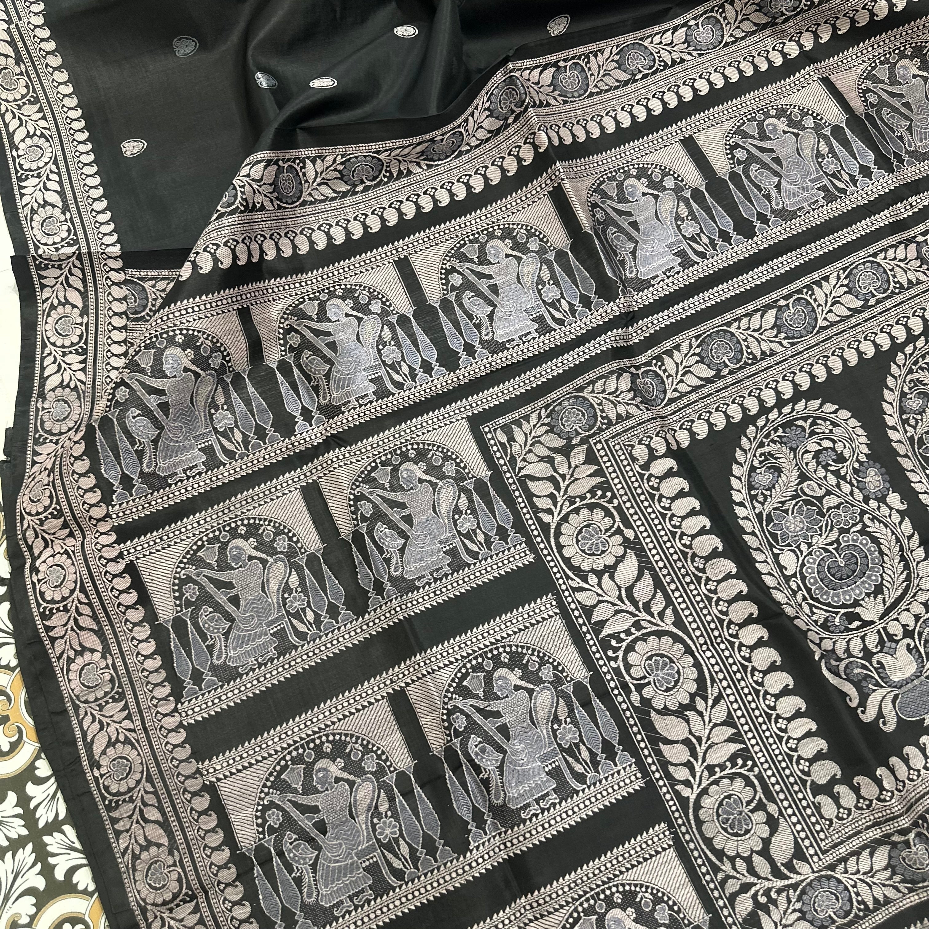 Black Revival Baluchari from Bengal