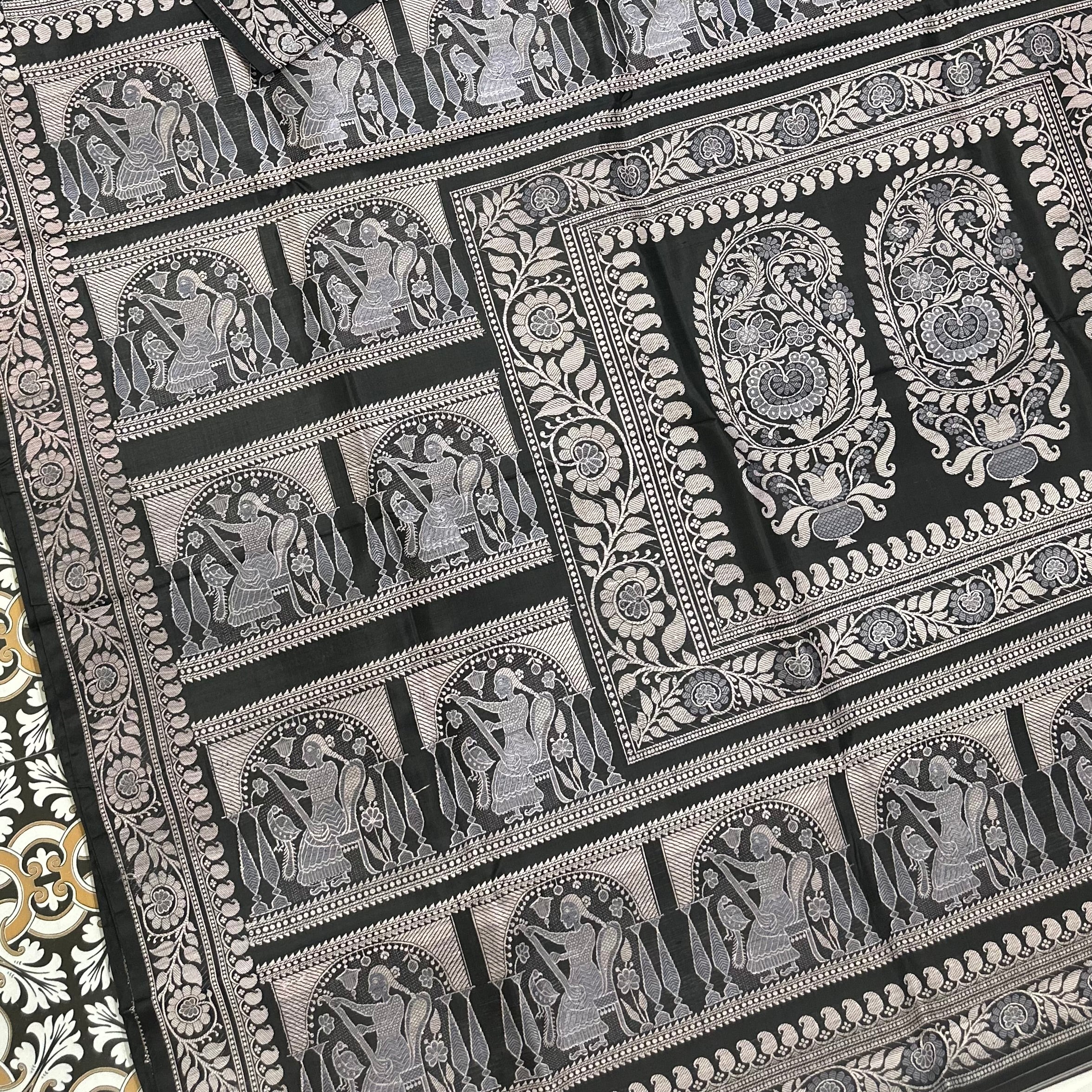 Black Revival Baluchari from Bengal