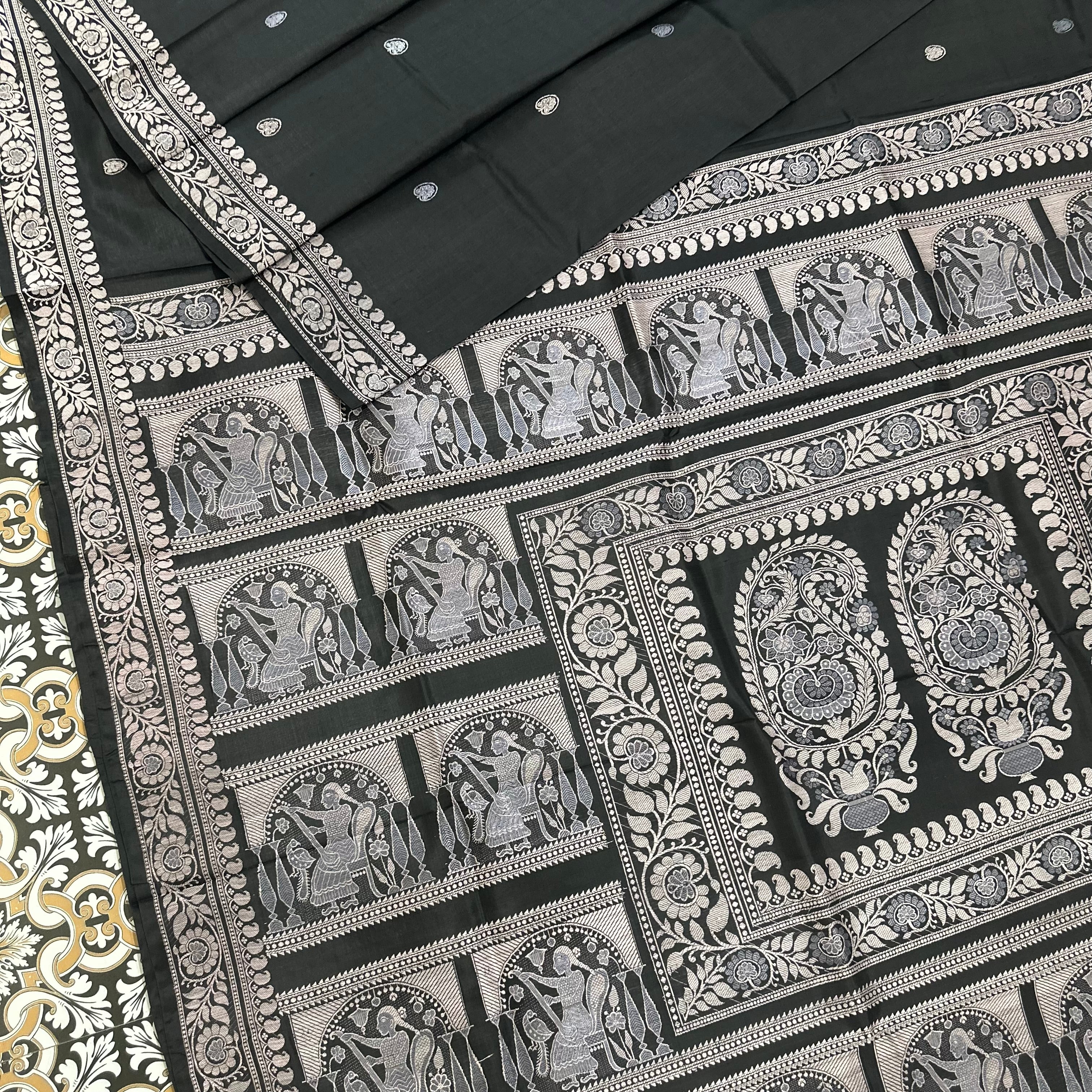 Black Revival Baluchari from Bengal