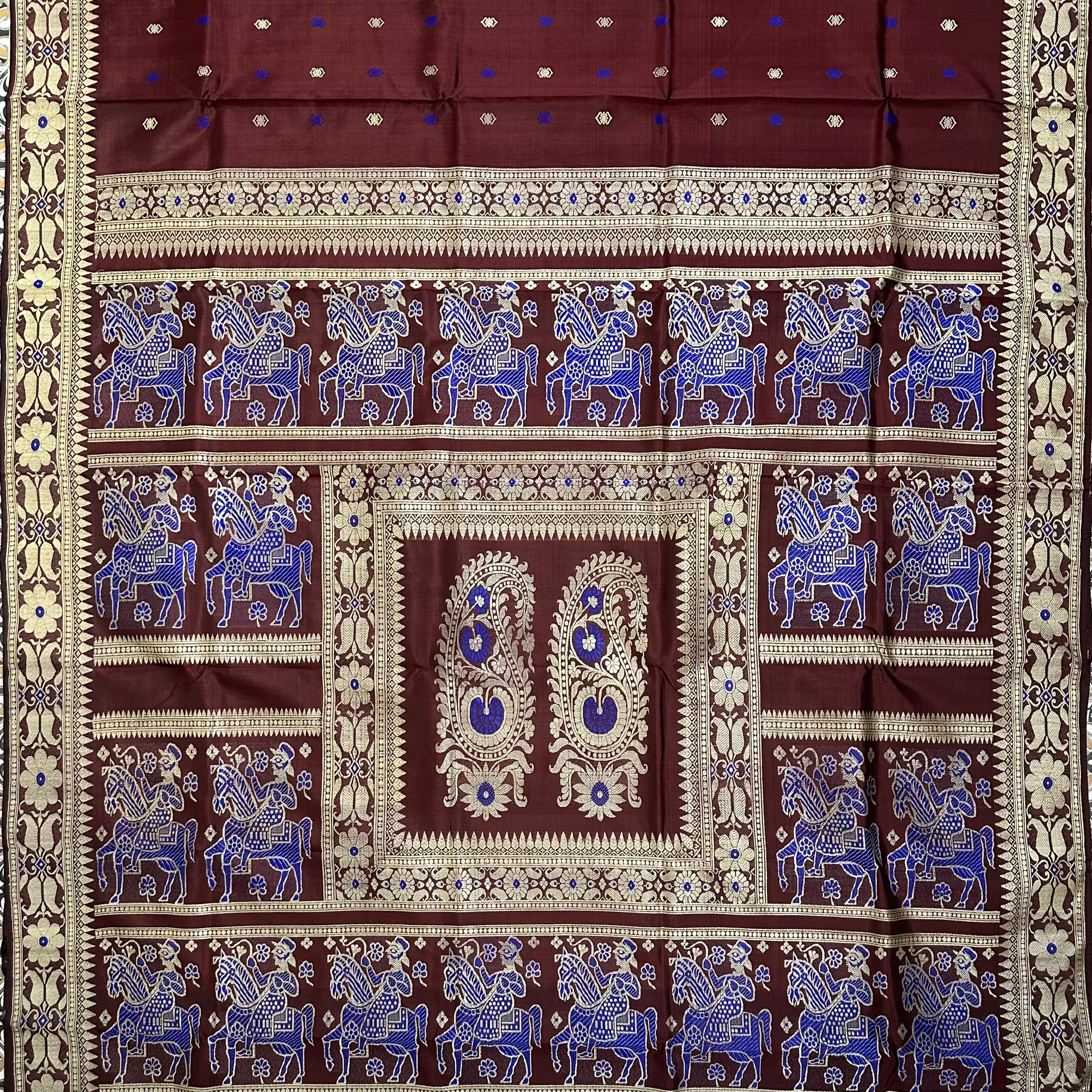 Brown Revival Baluchari from Bengal