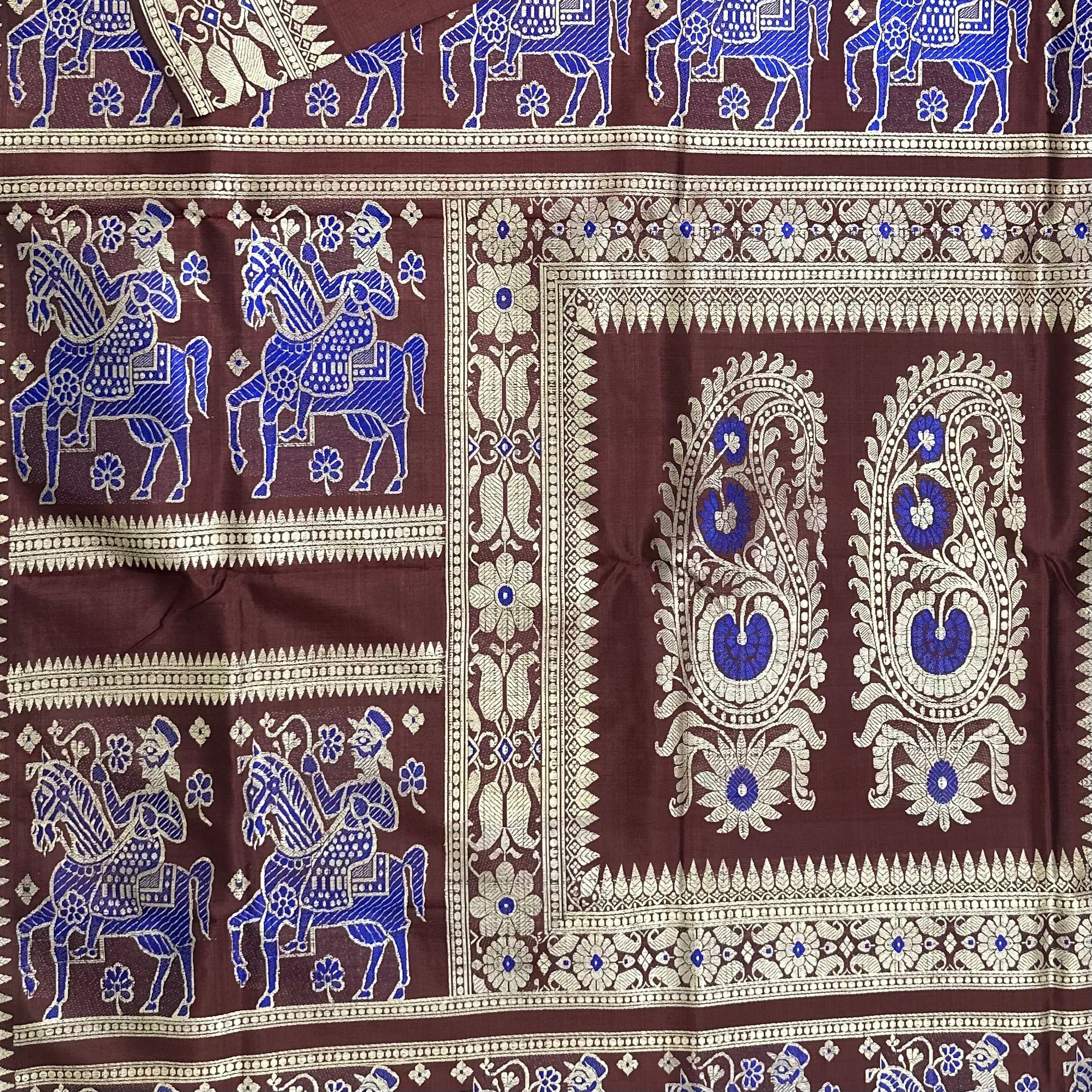 Brown Revival Baluchari from Bengal