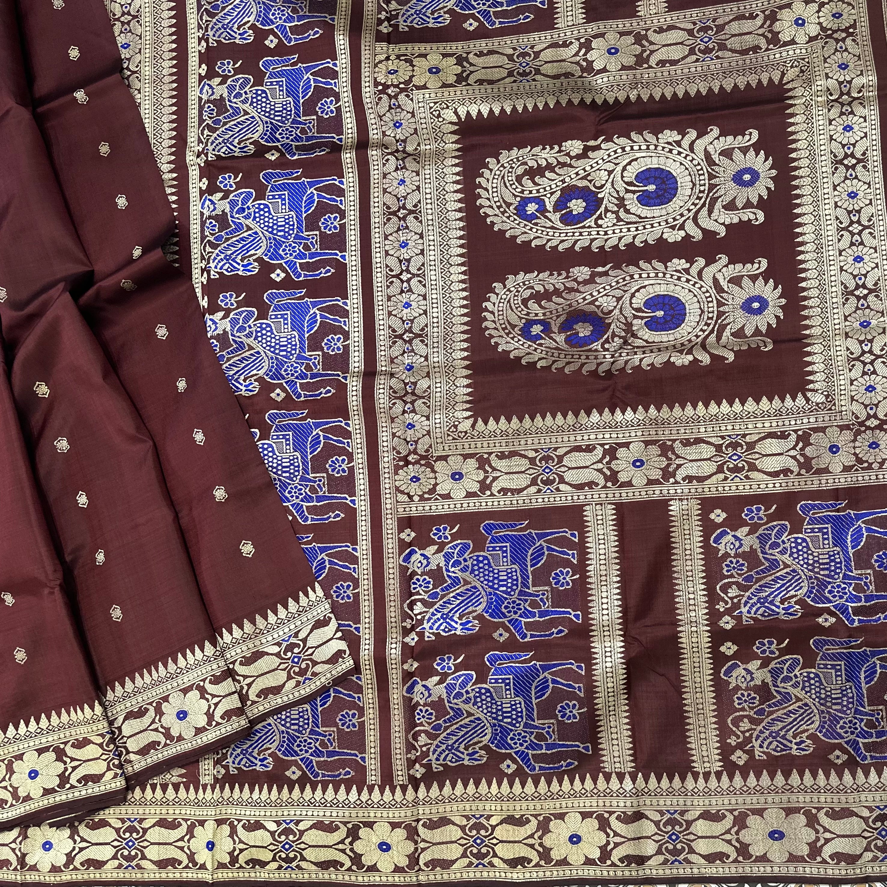 Brown Revival Baluchari from Bengal