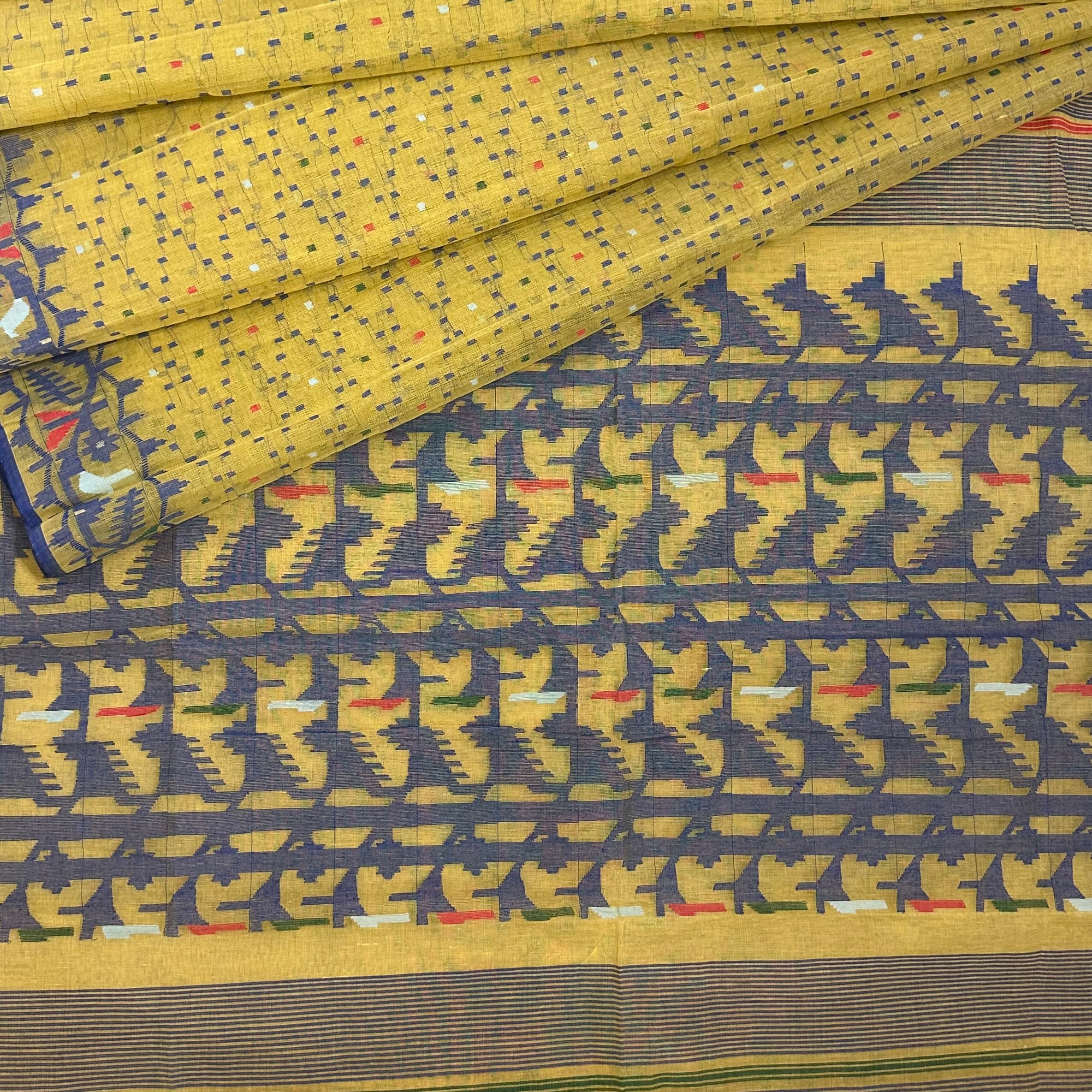 Yellow Dhakai Jamdani