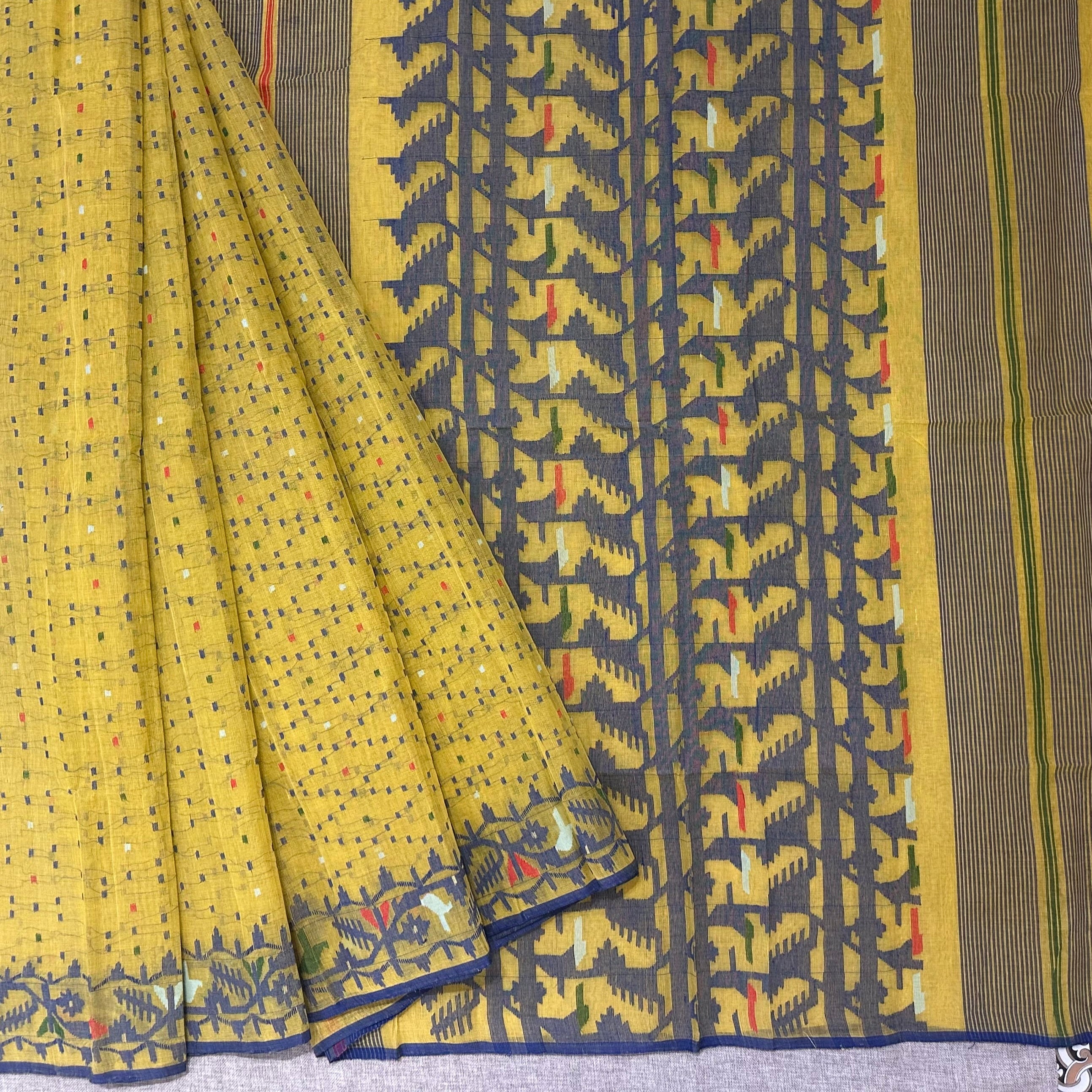 Yellow Dhakai Jamdani