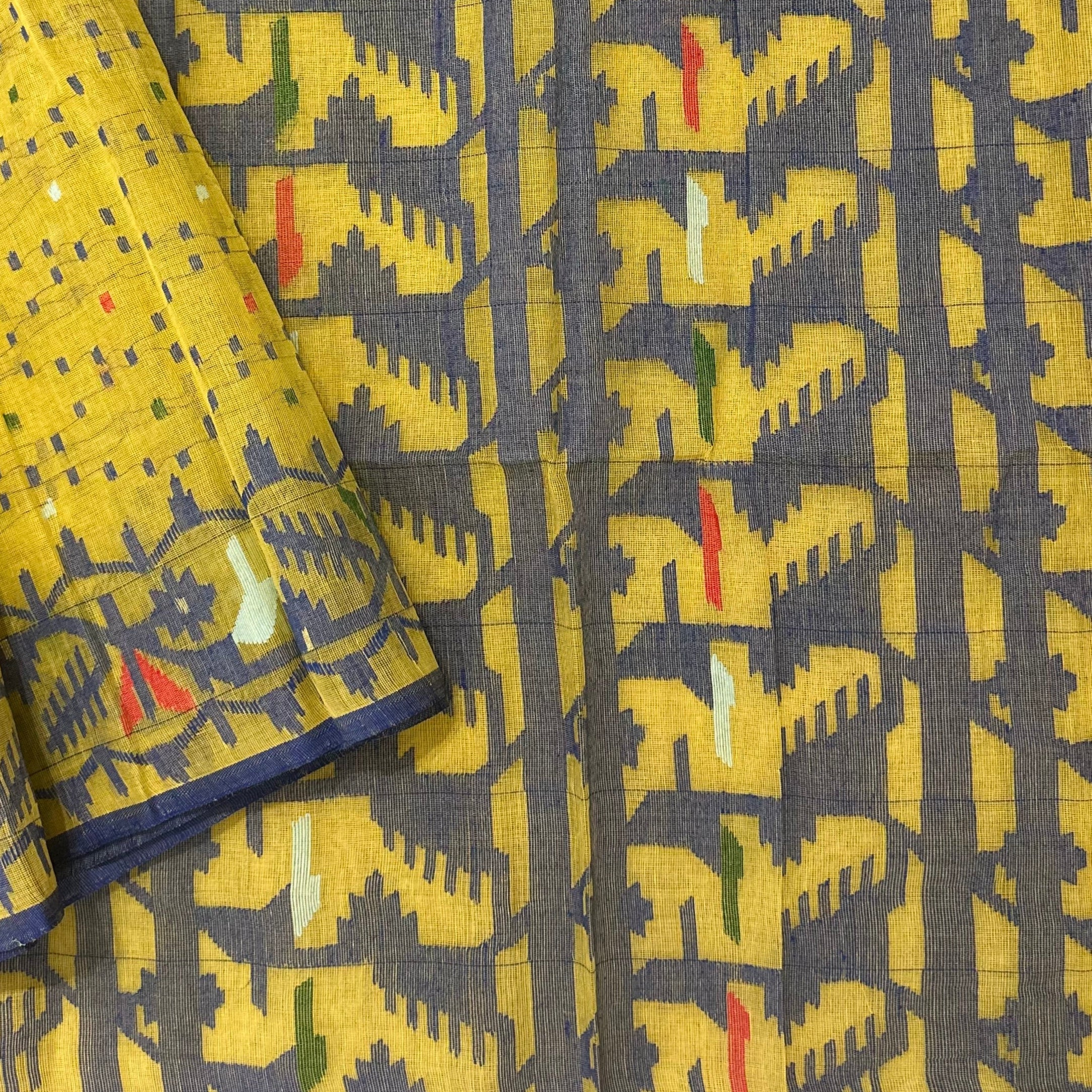 Yellow Dhakai Jamdani