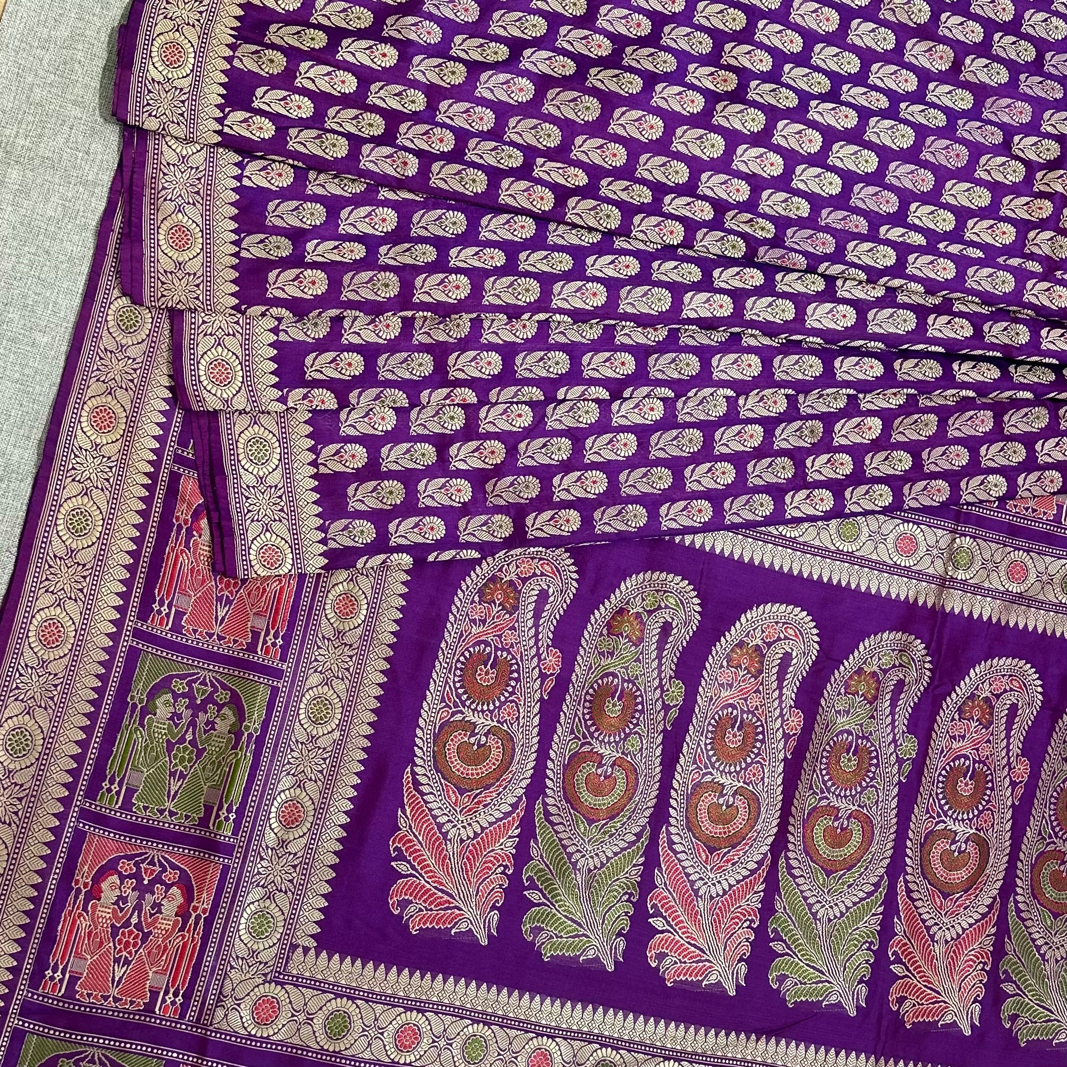 Purple Baluchari from Benaras
