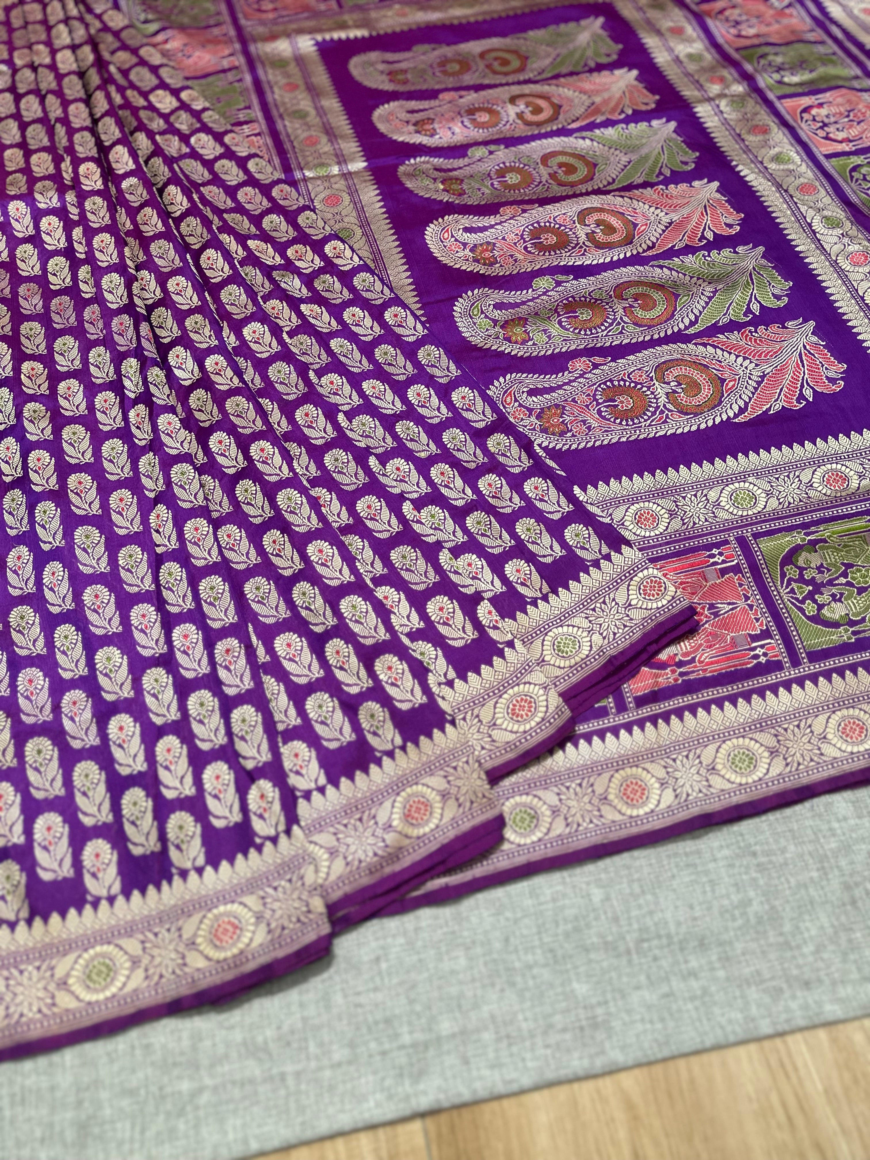 Purple Baluchari from Benaras