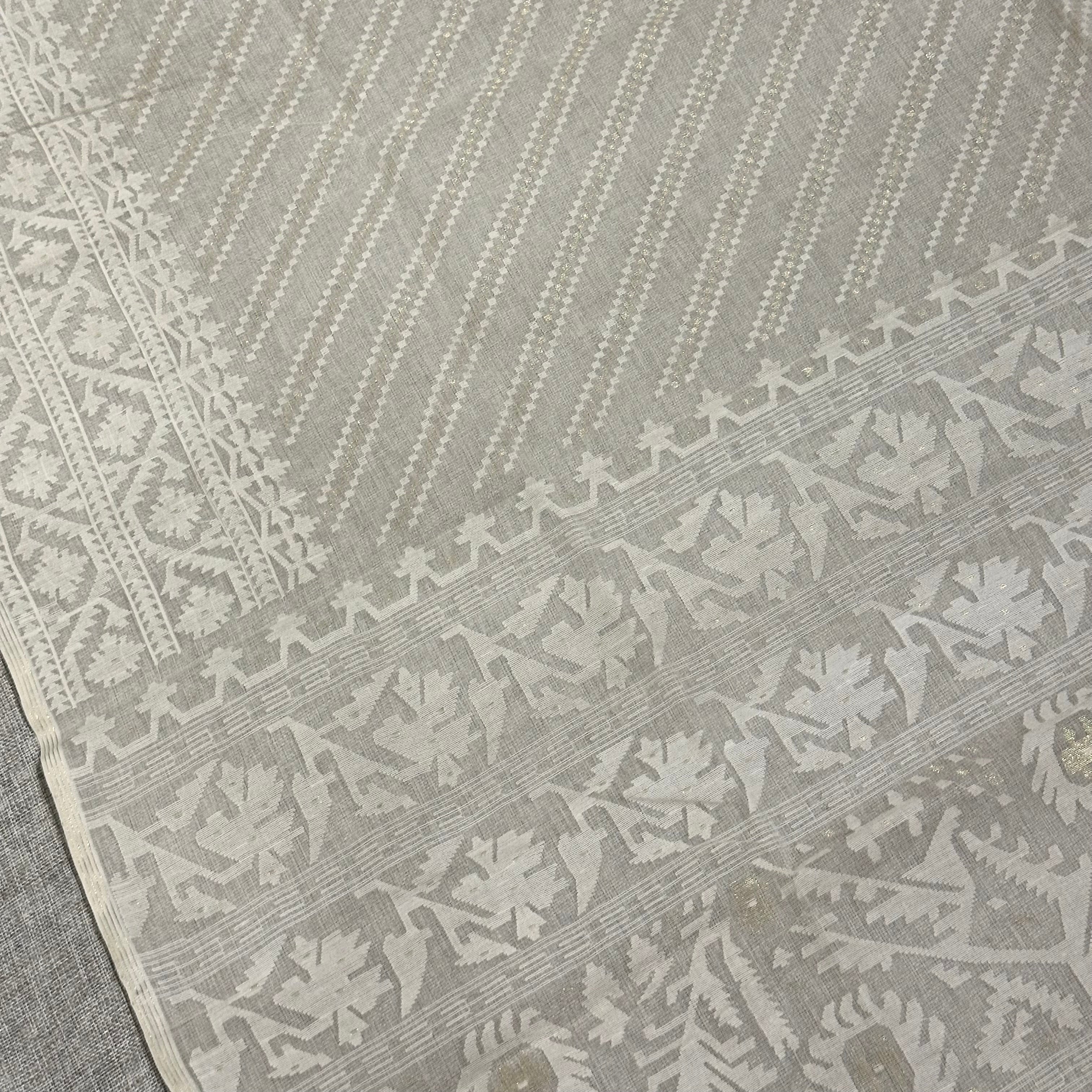 White Ada Dhakai Jamdani