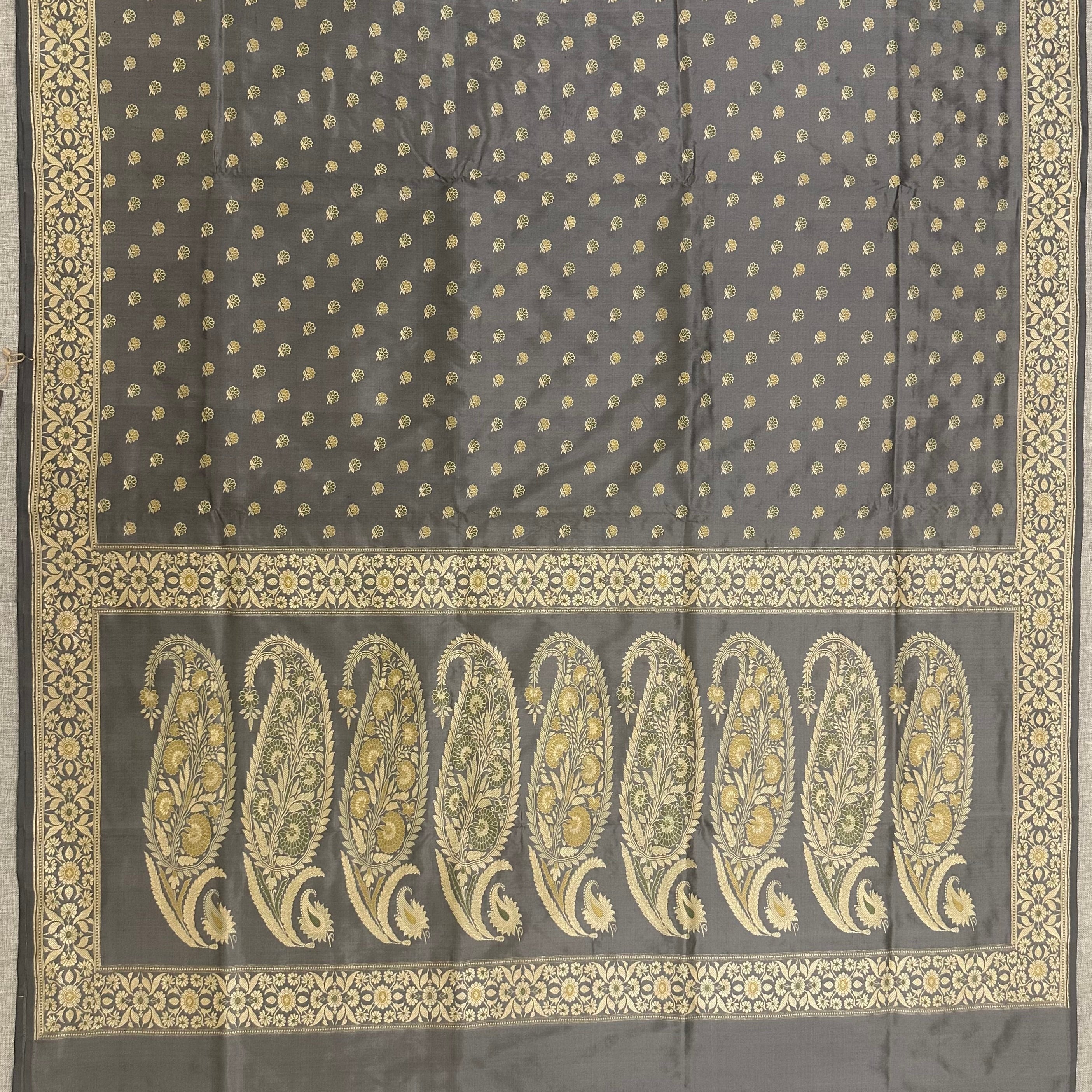 Grey Baluchari with Paisleys