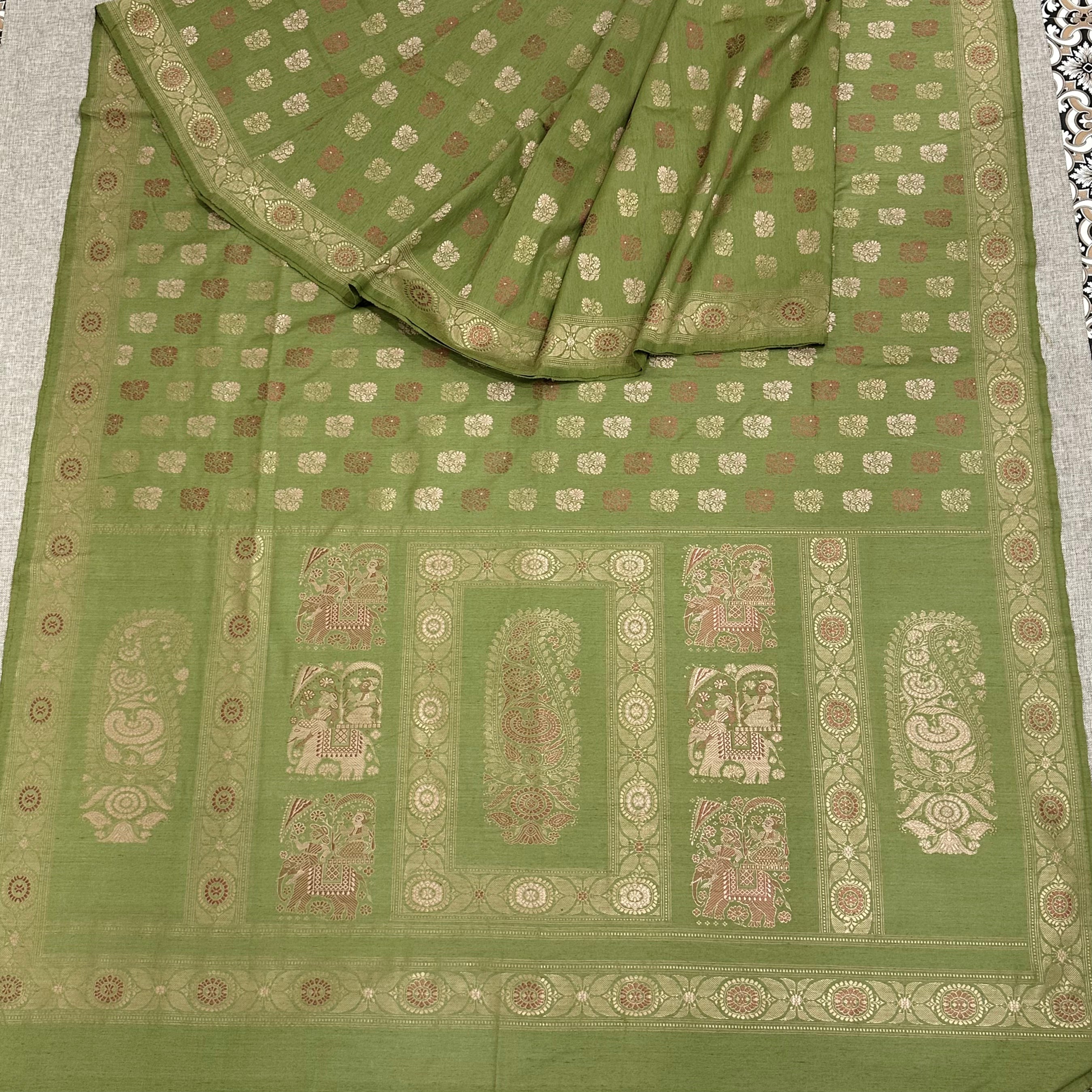 Green Buti Baluchari in Eri