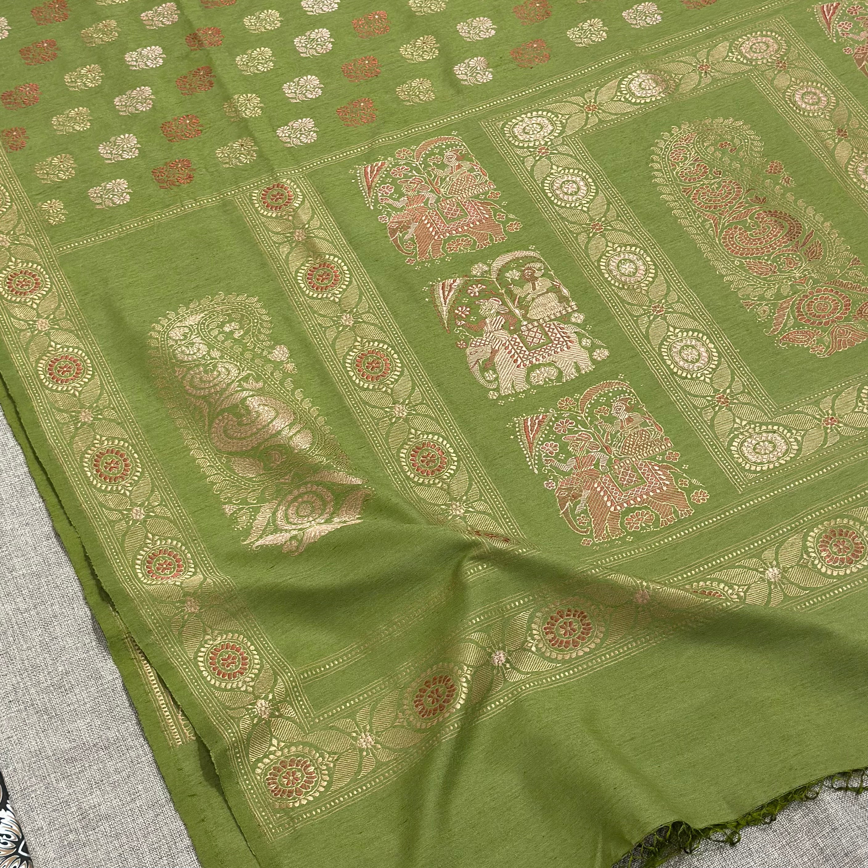 Green Buti Baluchari in Eri