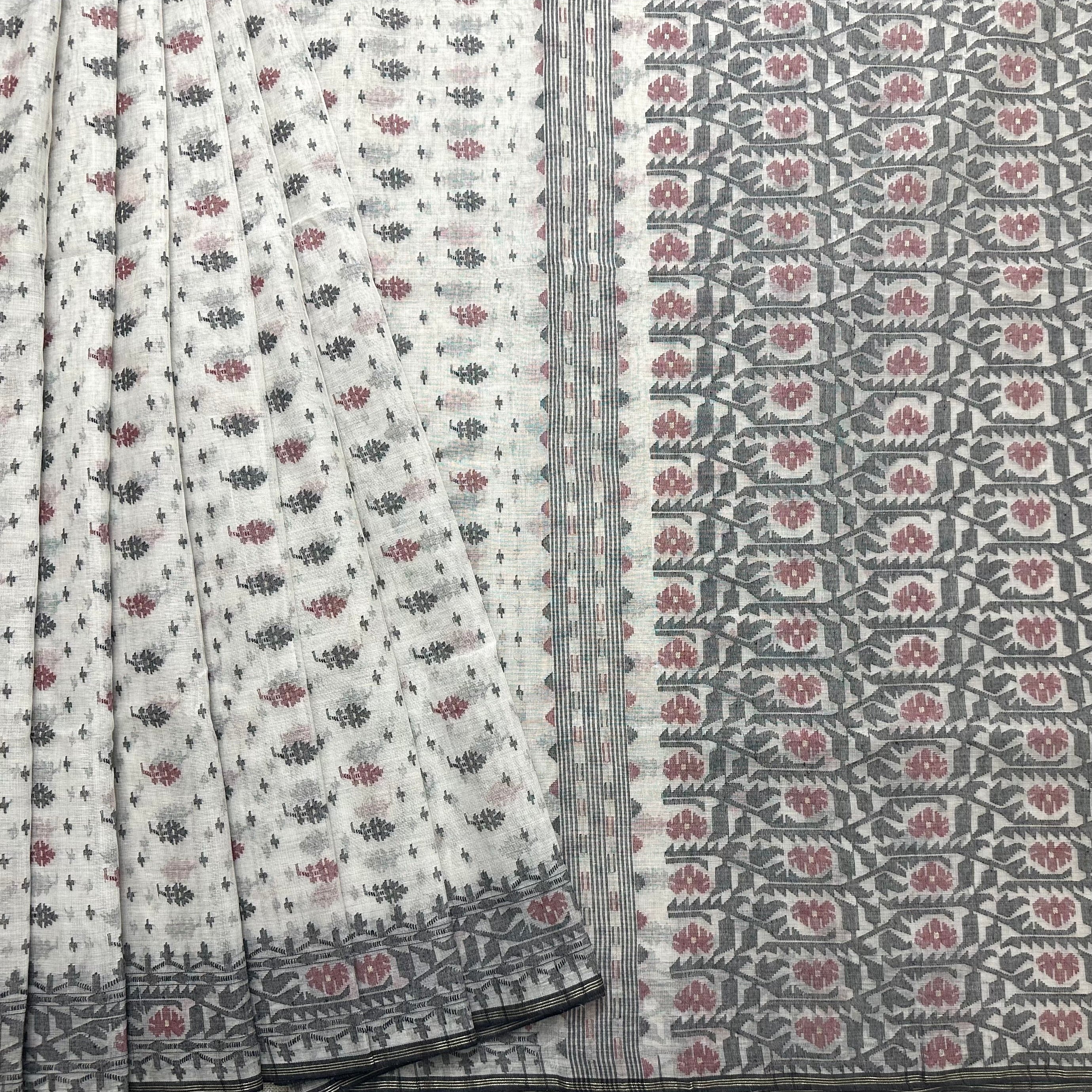 White Dhakai Jamdani