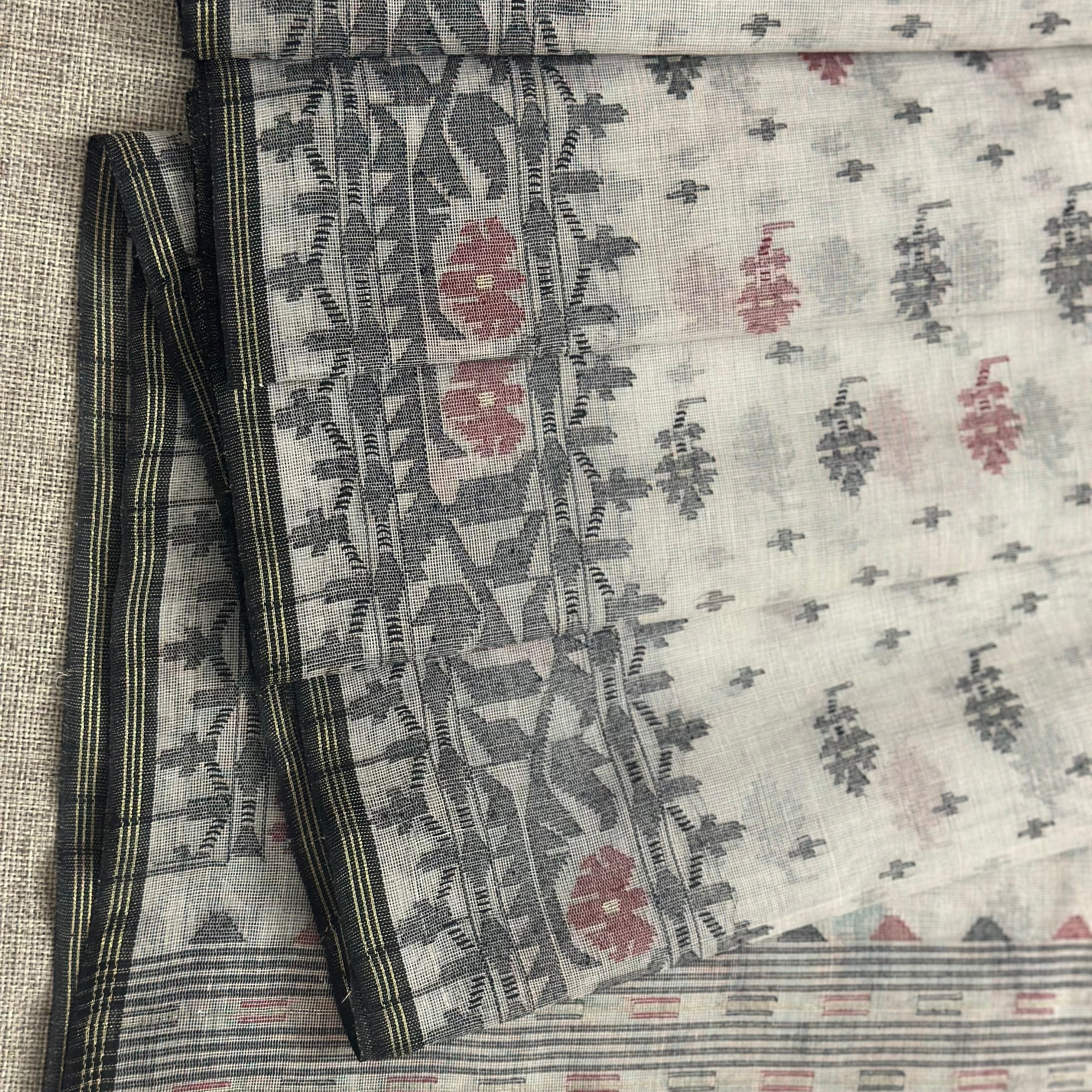 White Dhakai Jamdani