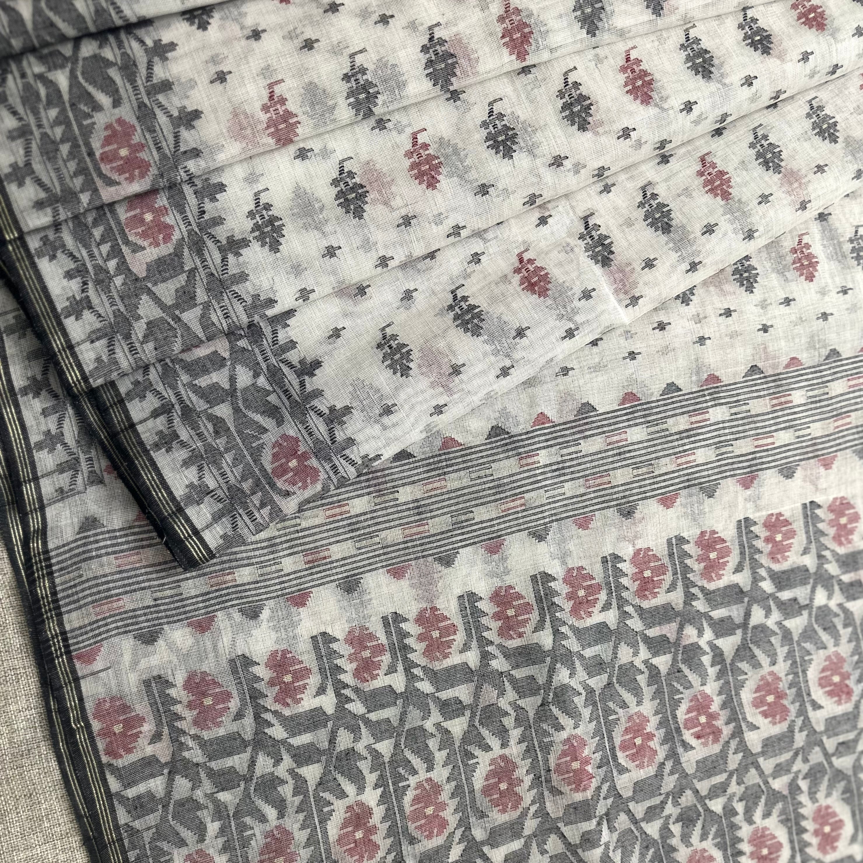 White Dhakai Jamdani