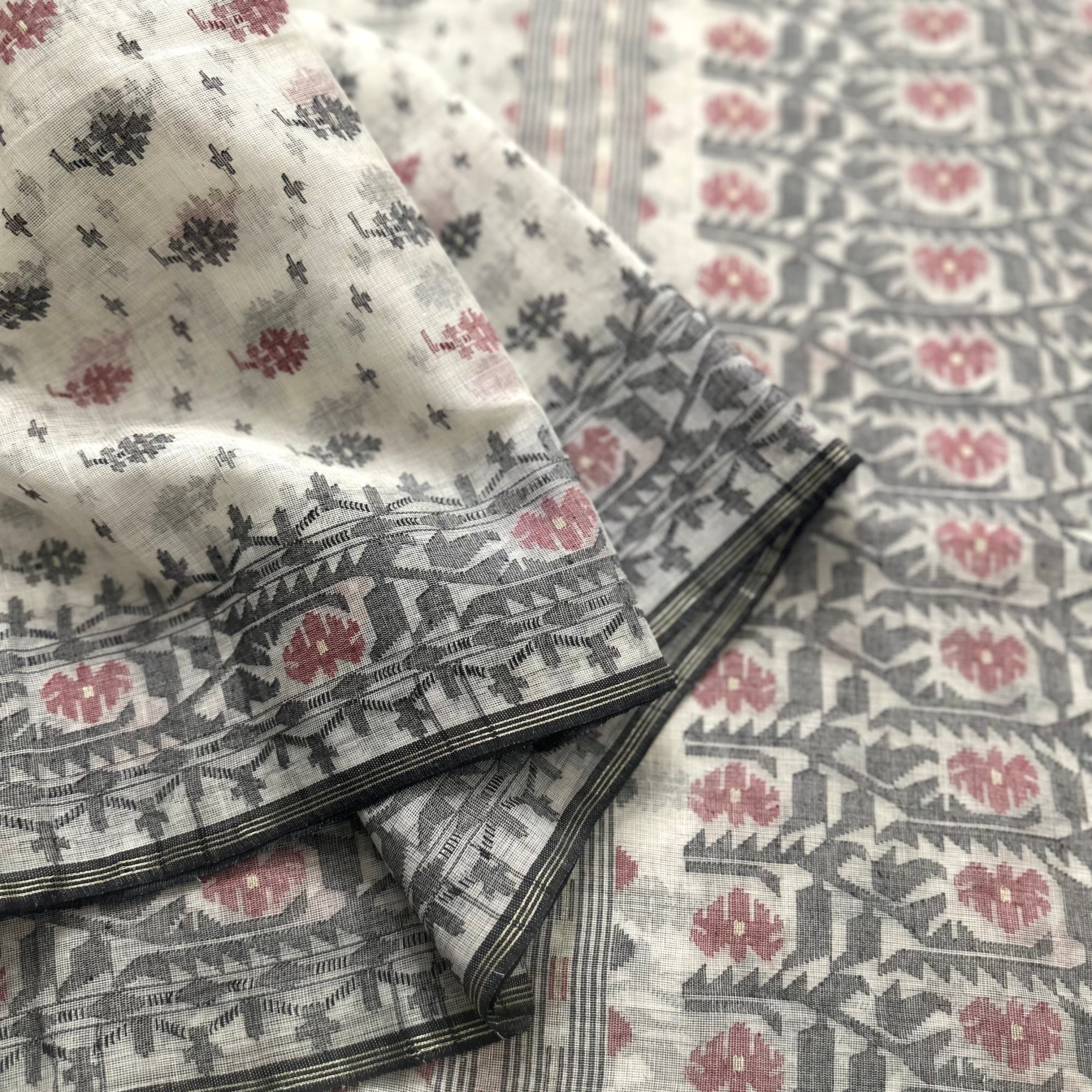 White Dhakai Jamdani