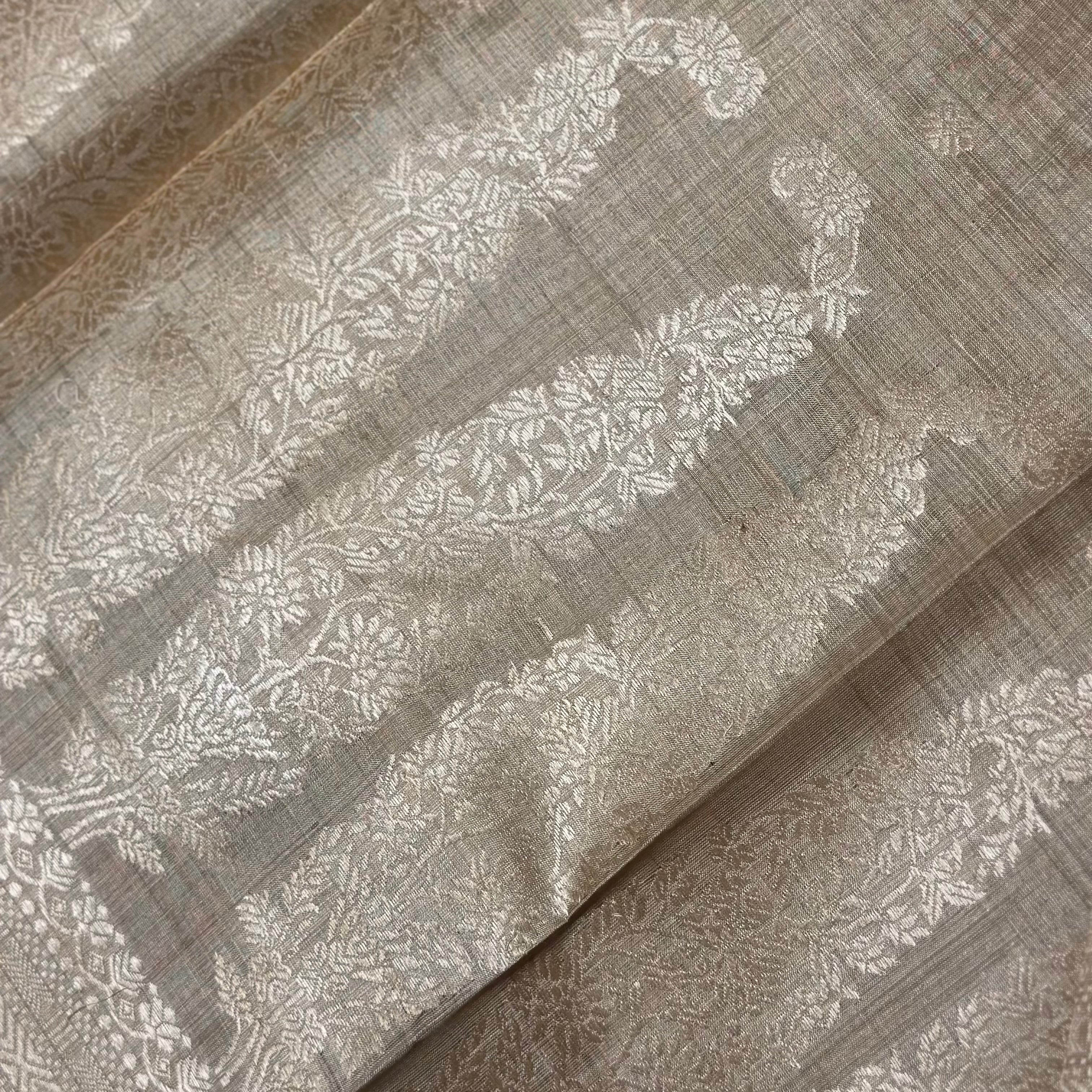 Heirloom Pure Assamese Muga Saree with Paisley in palla