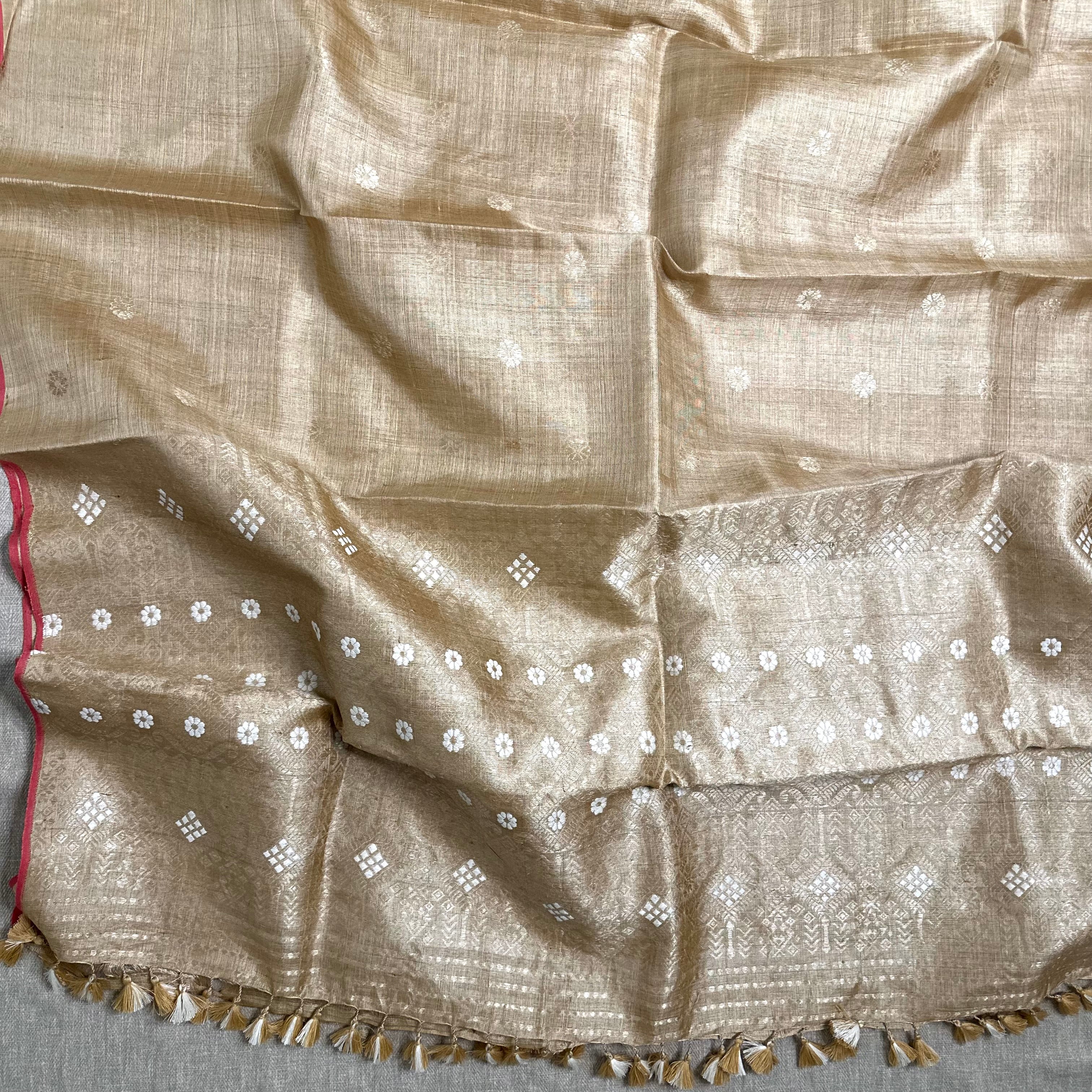 Heirloom Pure Assamese Muga Saree