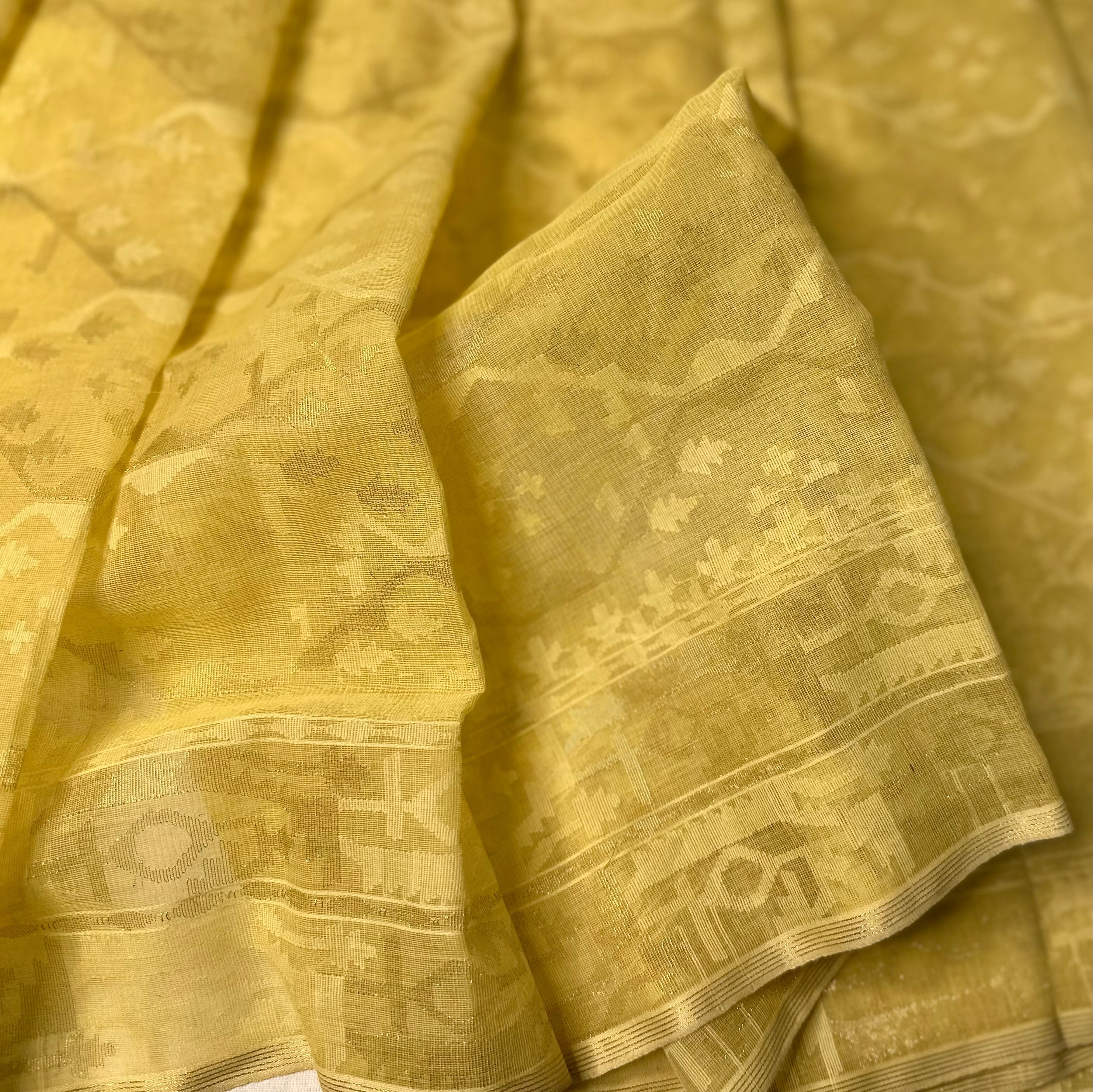 Light Yellow Dhakai Jamdani