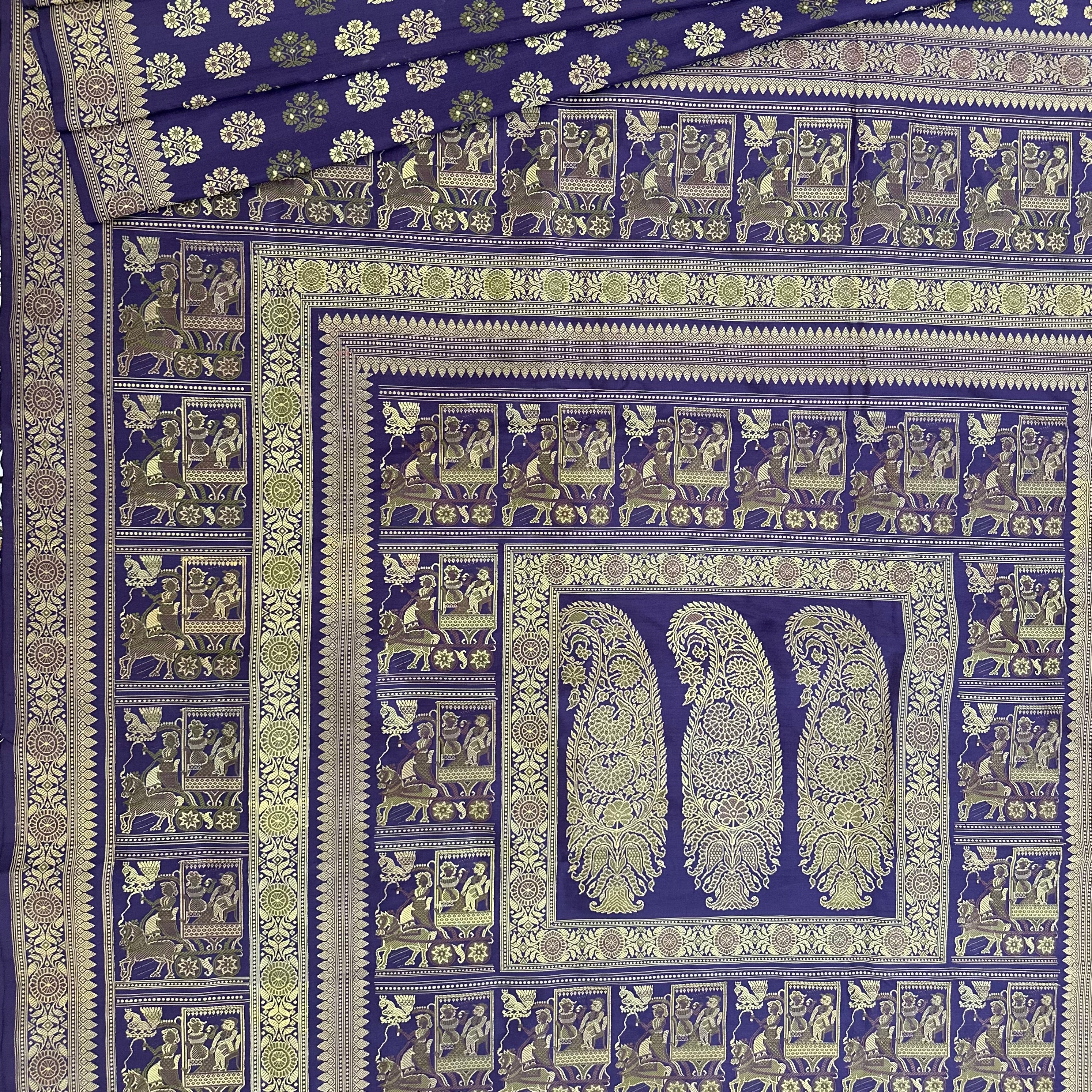 Purple Grand Palla Baluchari Saree