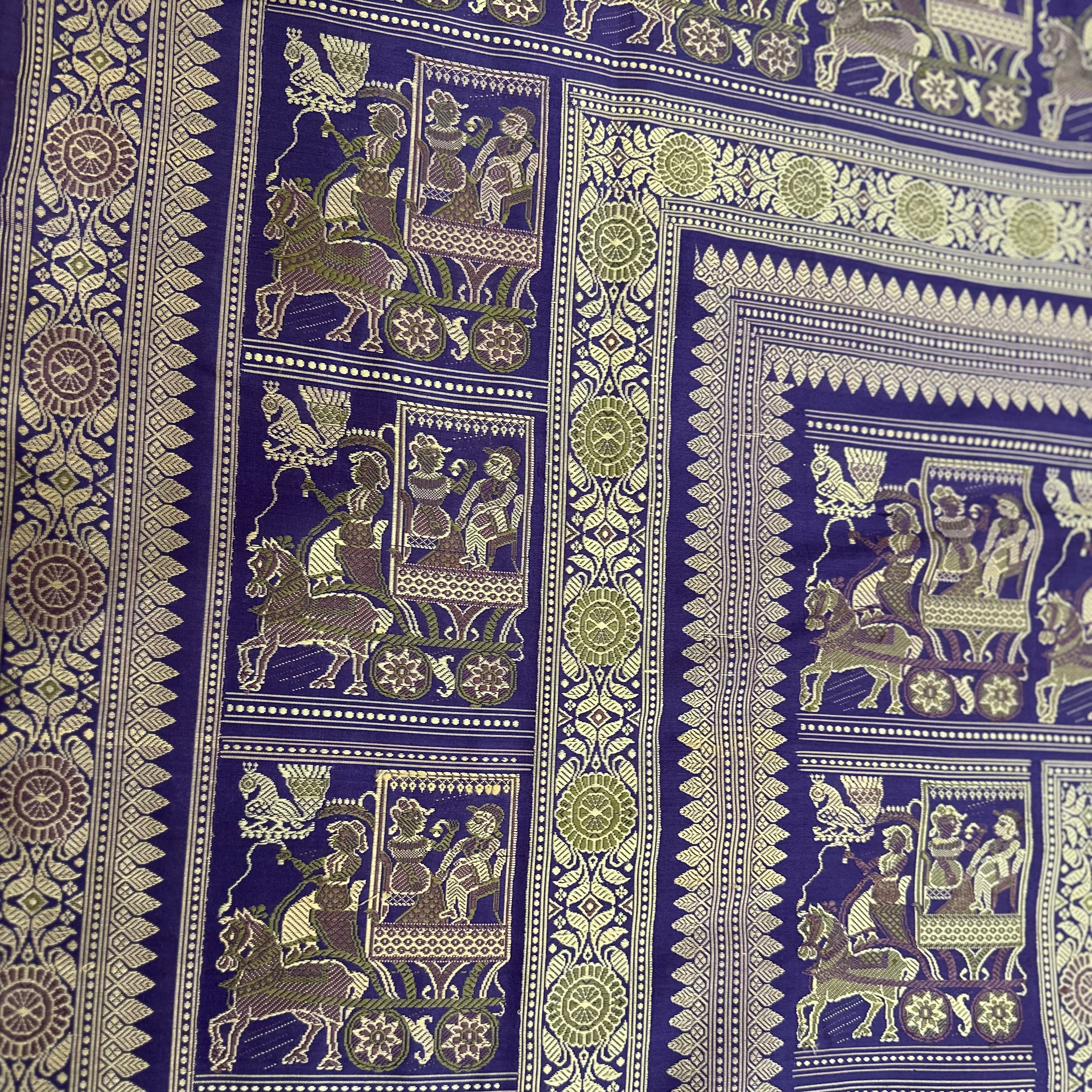 Purple Grand Palla Baluchari Saree