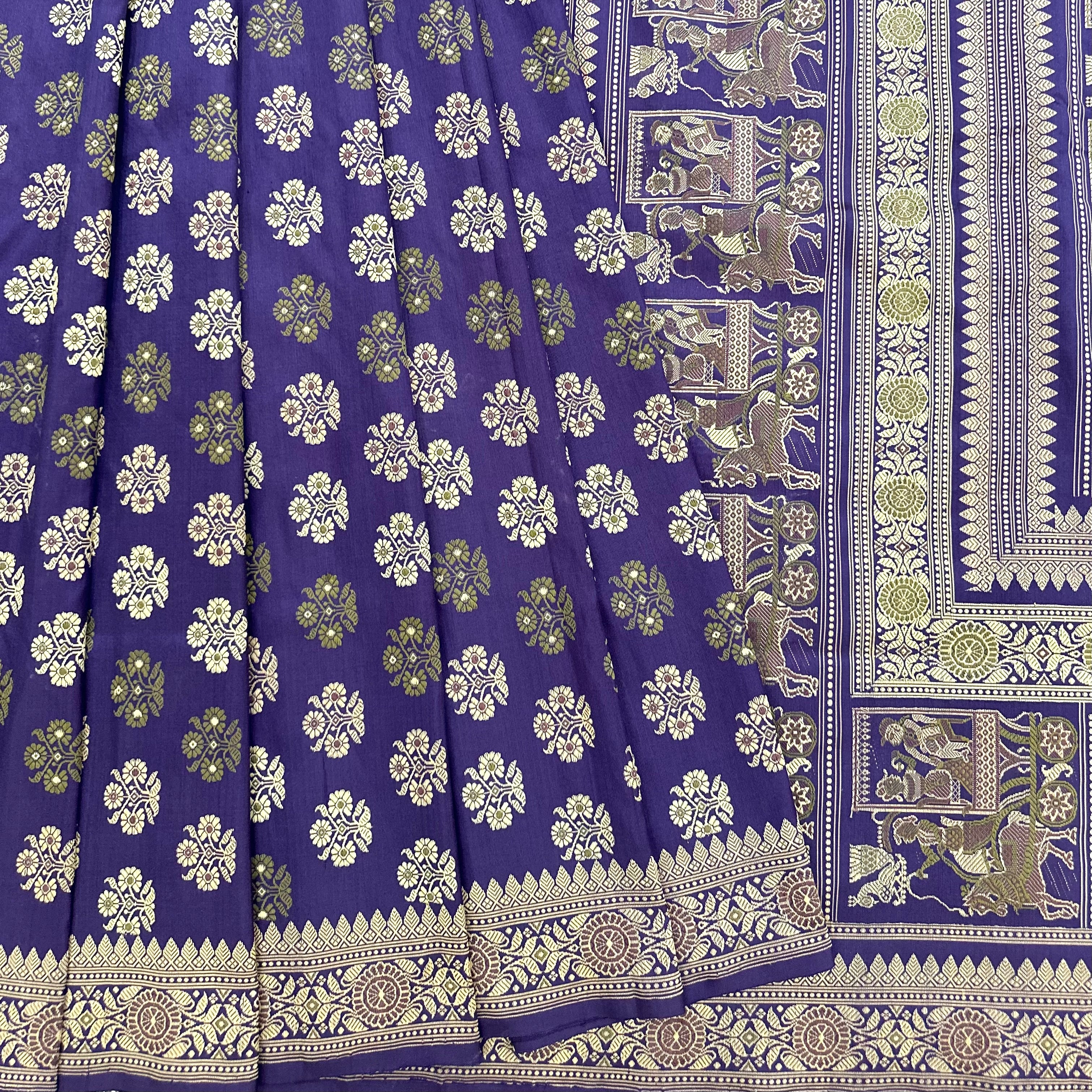 Purple Grand Palla Baluchari Saree
