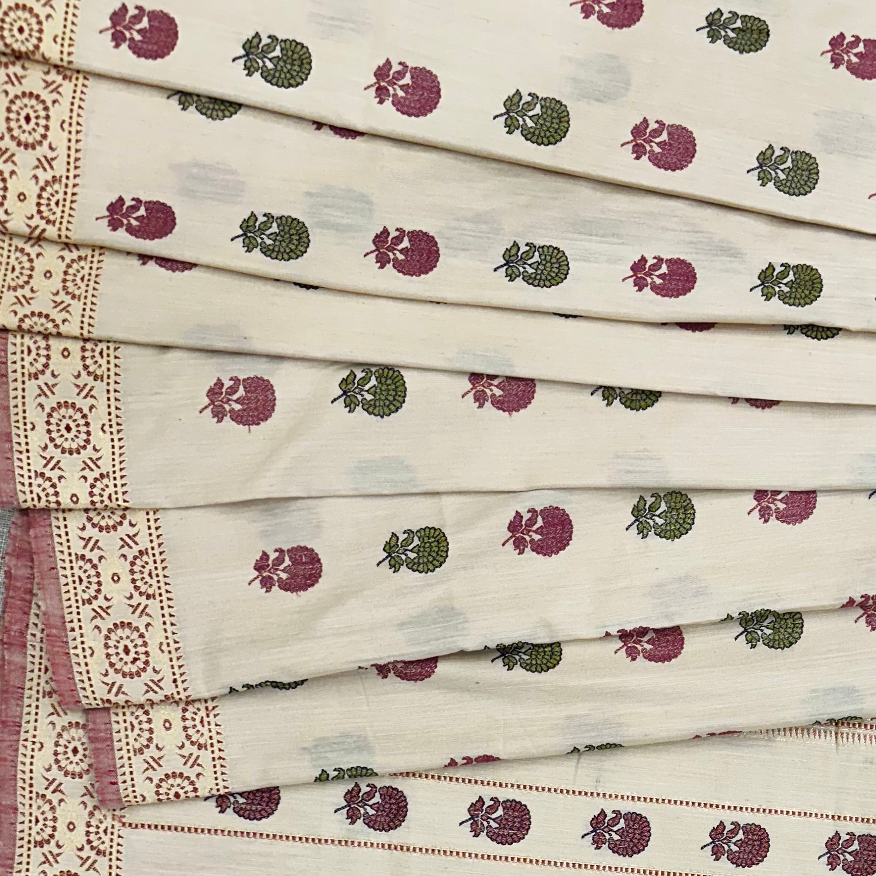 Light Beige Eri Silk Baluchari Saree