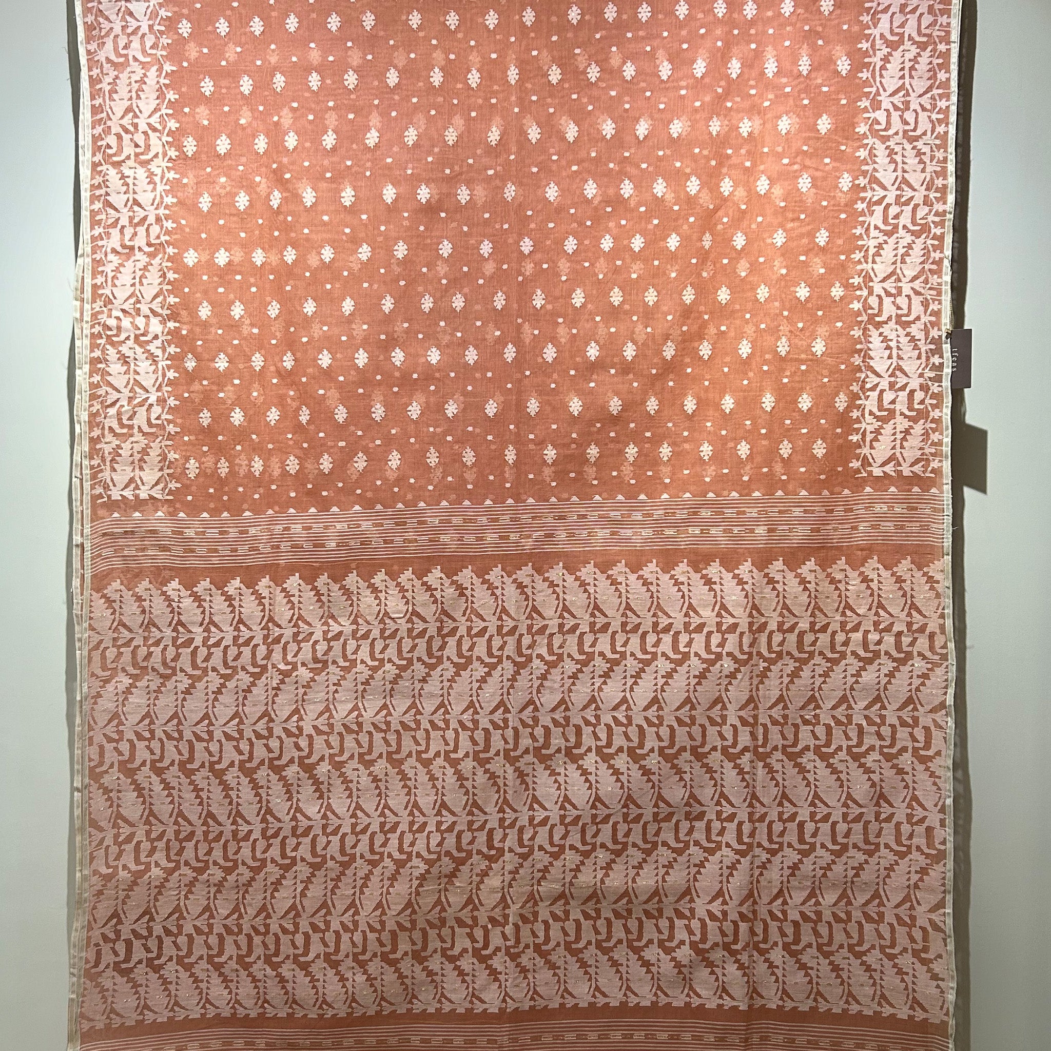 Peach Dhakai Jamdani