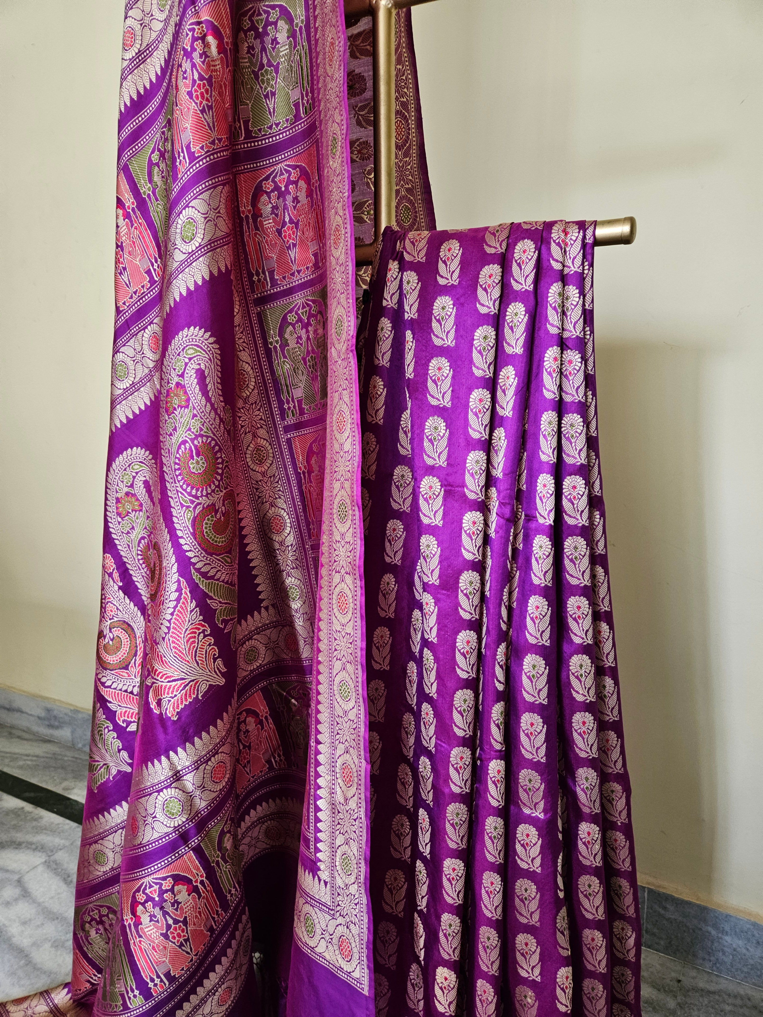 Purple Baluchari from Benaras