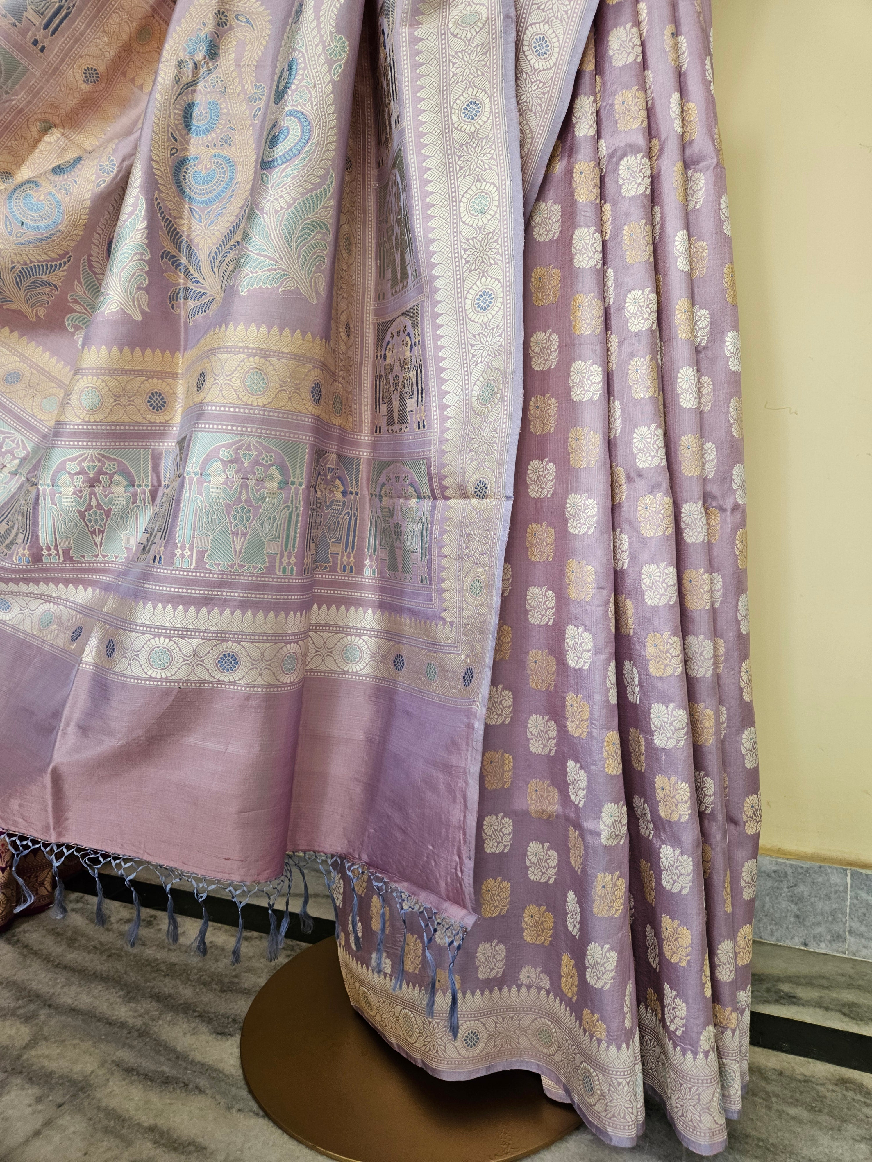 Lavender Revival Baluchari from Benaras