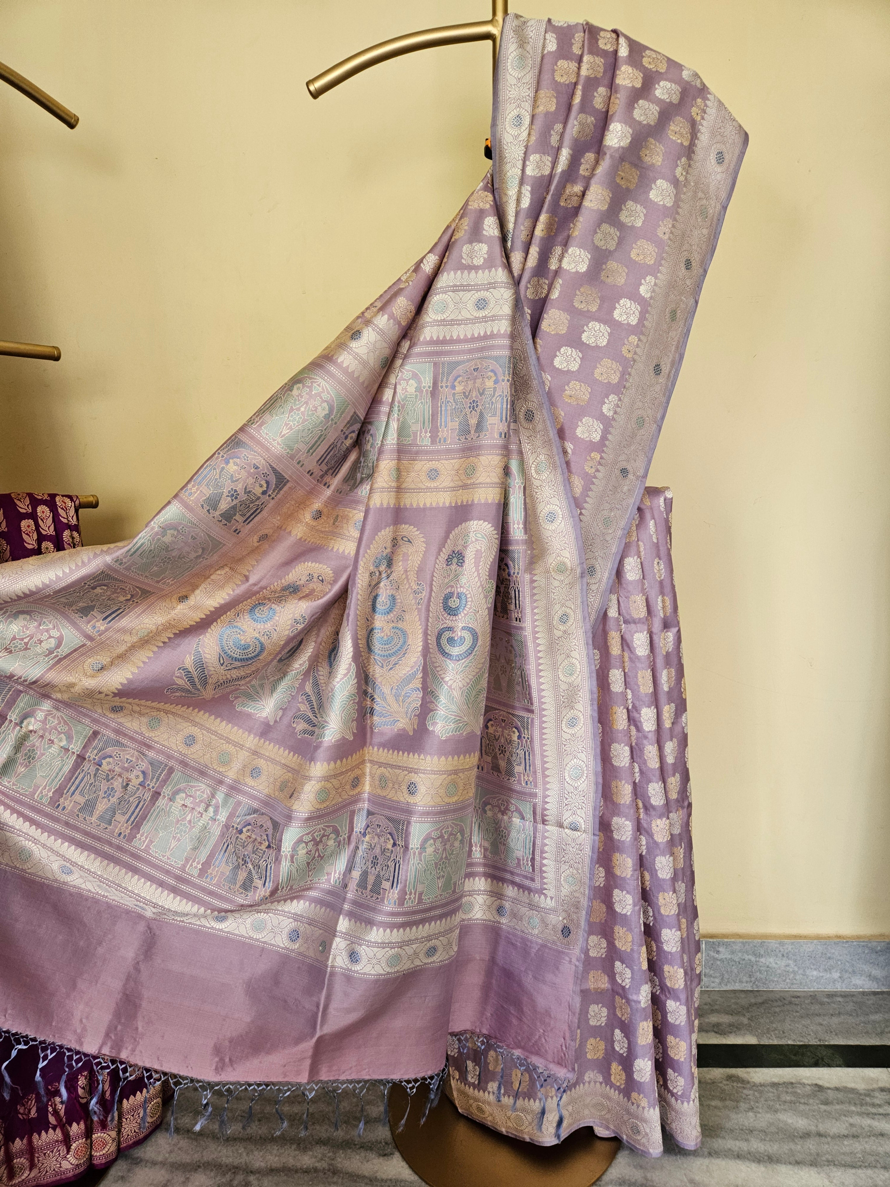 Lavender Revival Baluchari from Benaras