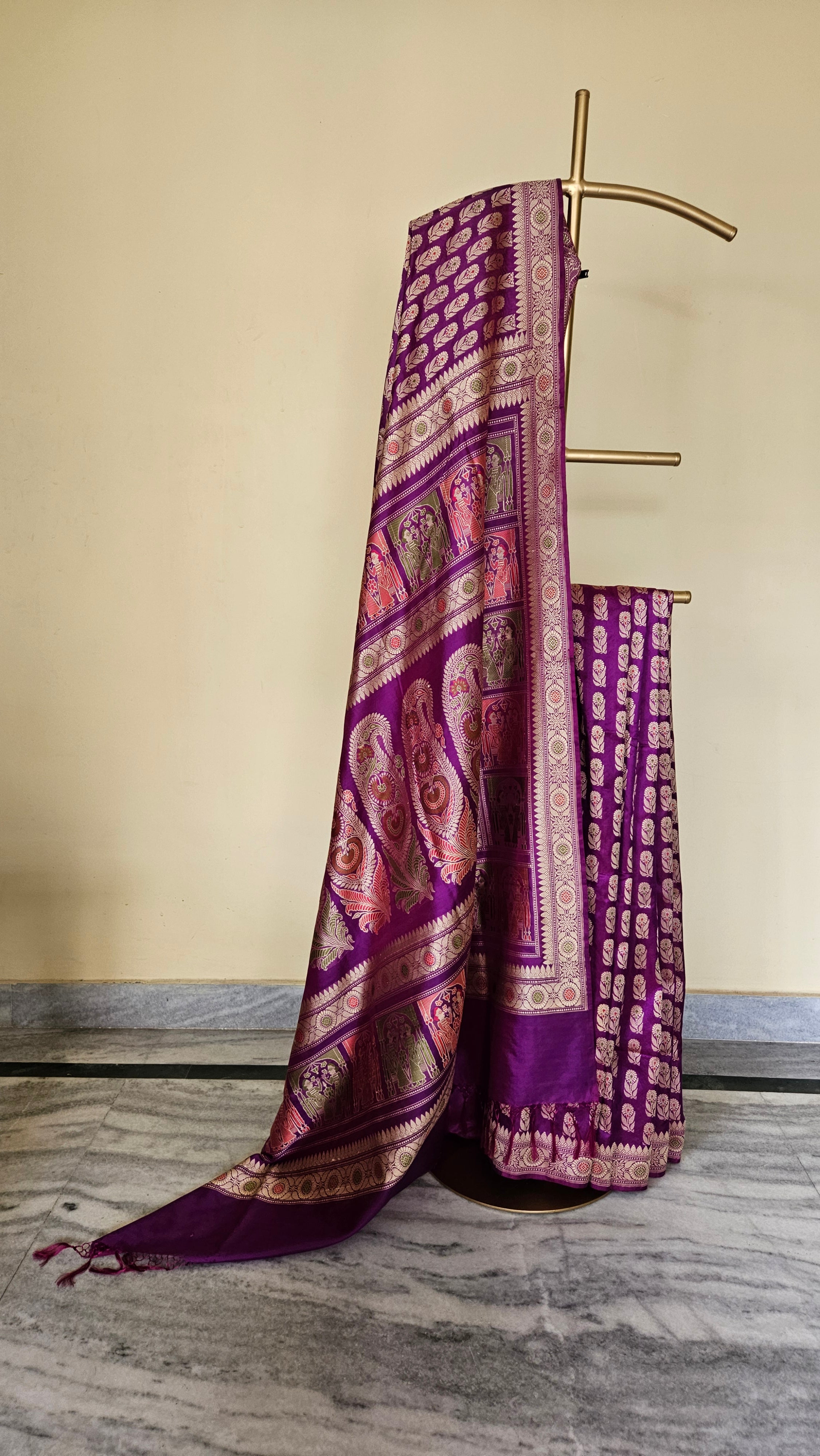 Purple Baluchari from Benaras